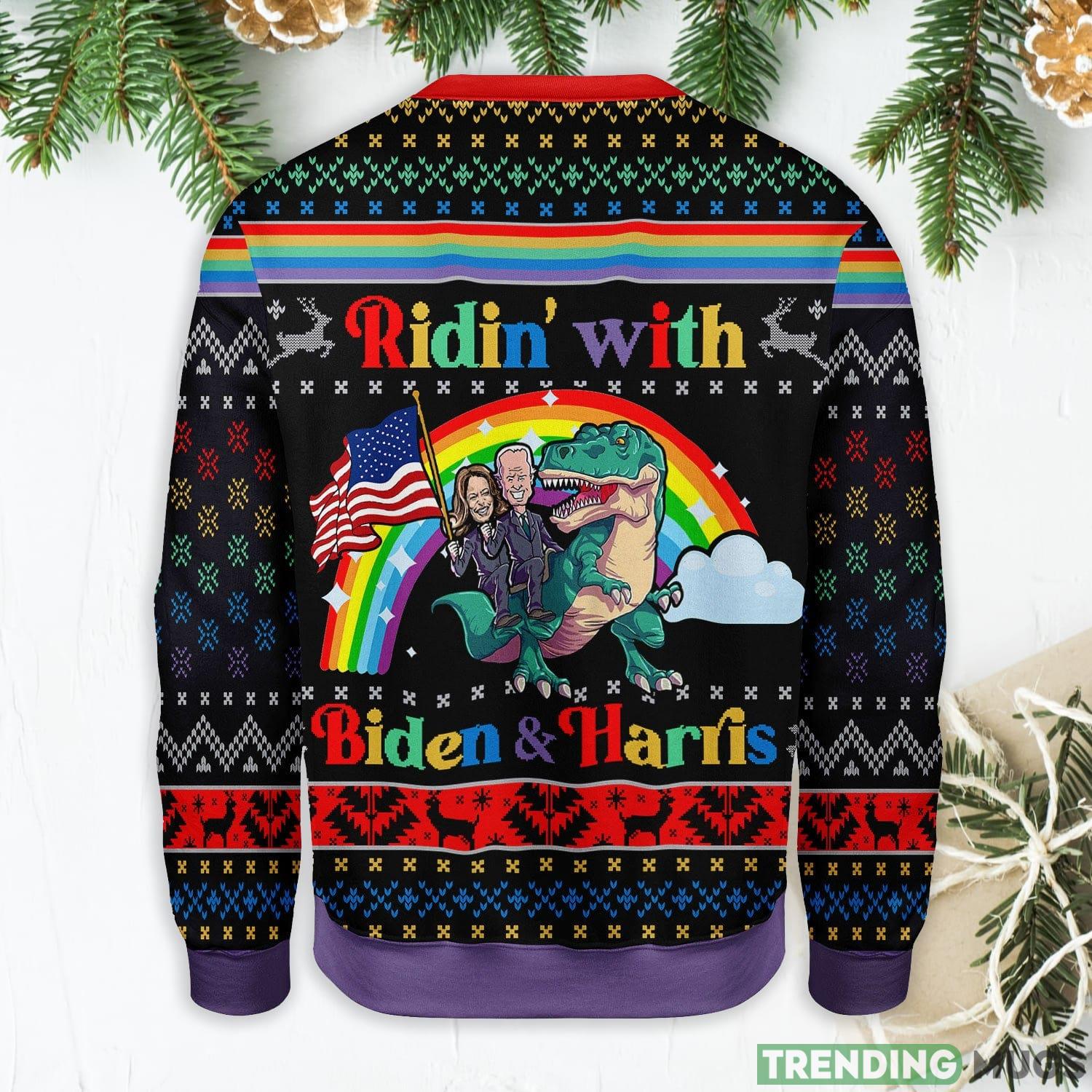 Ringding With Biden And Haris LGBT Ugly Christmas Sweater Sweater Ringding With Biden And Haris LGBT Ugly Christmas Sweater Sweater