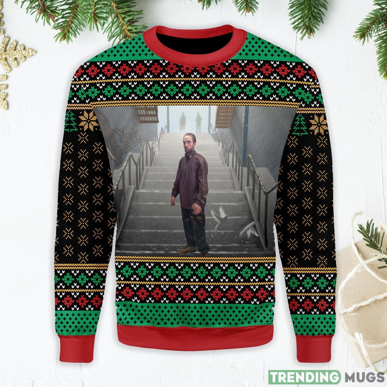 Robert Pattinson Kitchen Meme Ugly Christmas Sweater Product Photo 1 Robert Pattinson Kitchen Meme Ugly Christmas Sweater Product Photo 1