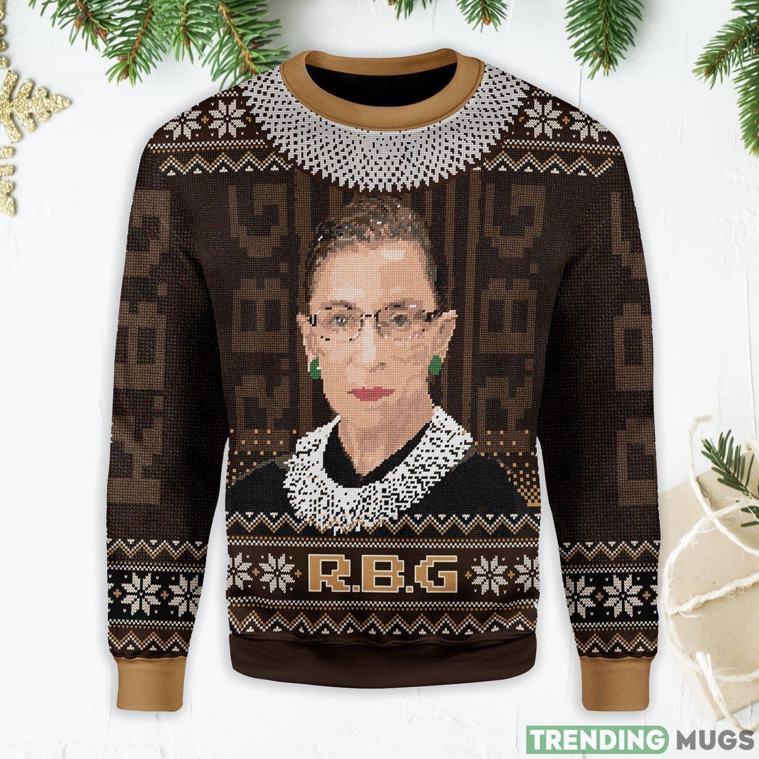 Ruth Bader Ginsburg RGB Ugly Christmas Sweater Product Photo 1 Ruth Bader Ginsburg RGB Ugly Christmas Sweater Product Photo 1