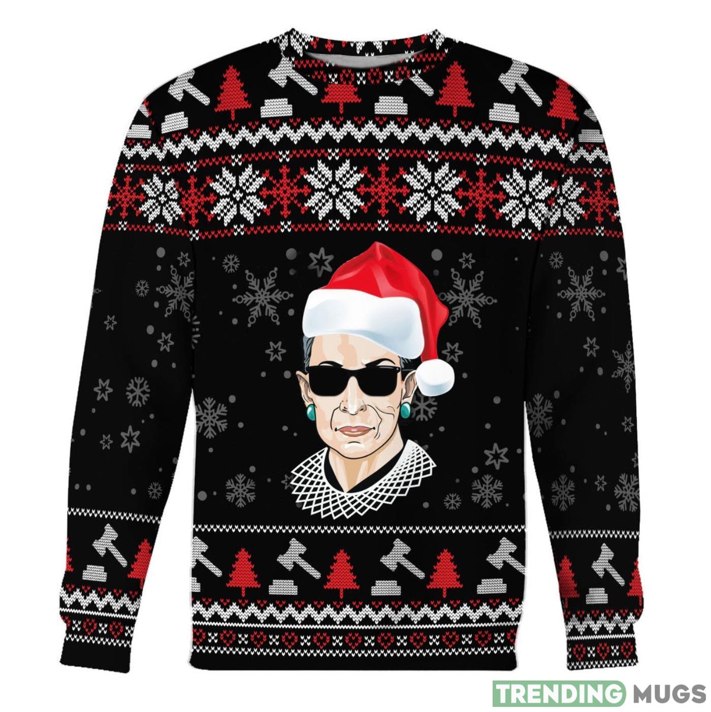 Ruth Bader Ginsburg Ugly Christmas Sweater Product Photo 1 Ruth Bader Ginsburg Ugly Christmas Sweater Product Photo 1
