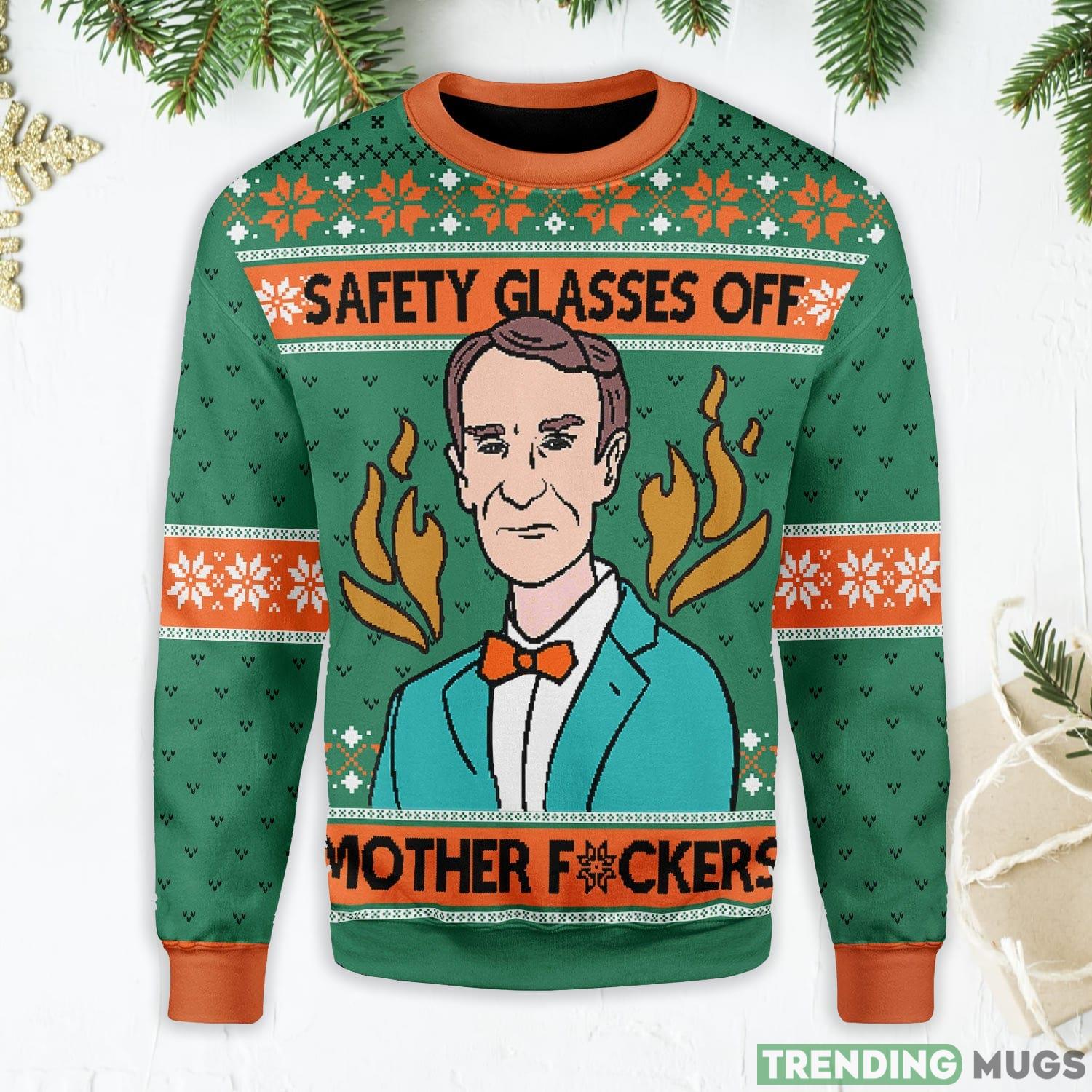 Safety Glasses Off Ugly Christmas Sweater Product Photo 1 Safety Glasses Off Ugly Christmas Sweater Product Photo 1