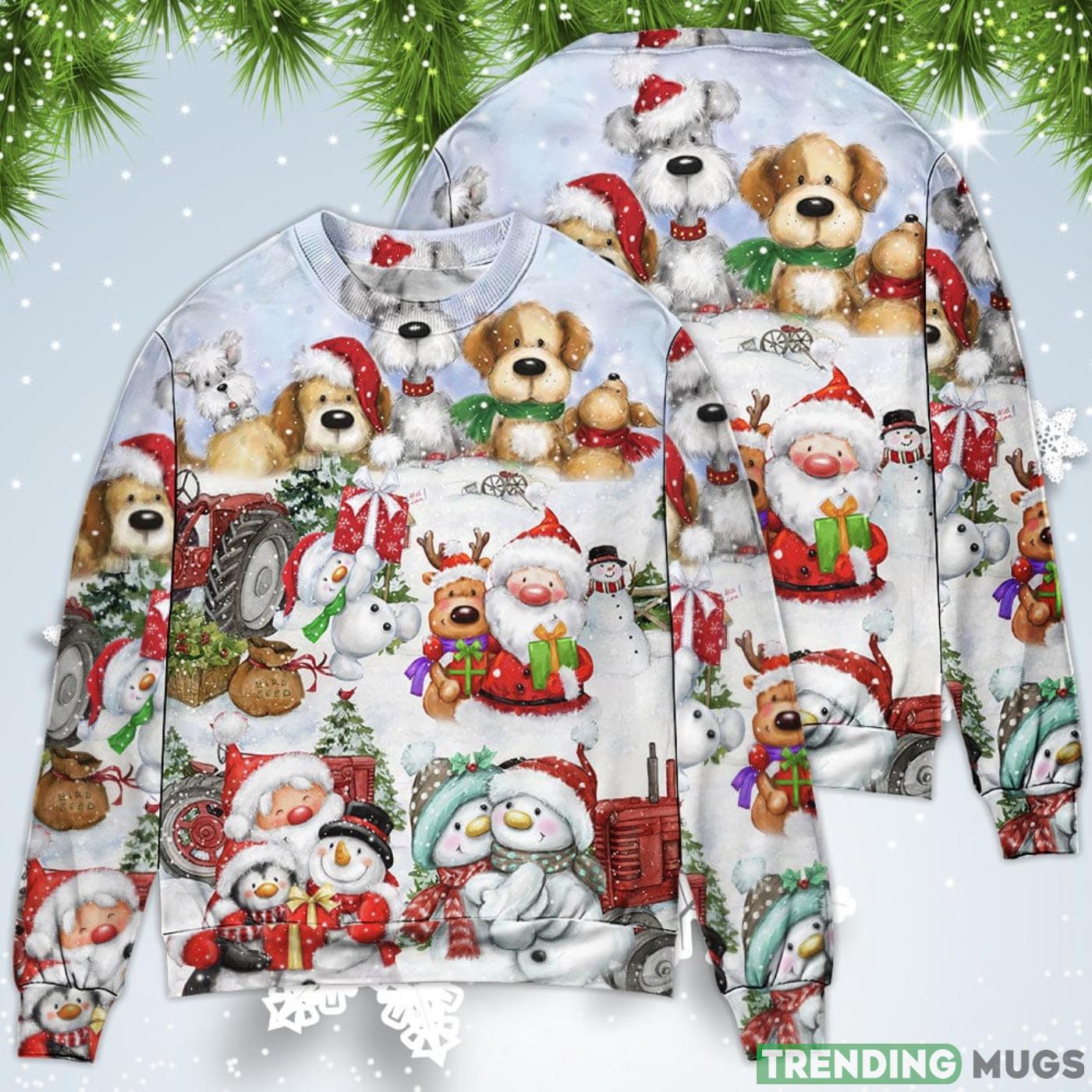 Santa And Snowman Happy Together Christmas Sweatshirt Sweater Sweater Santa And Snowman Happy Together Christmas Sweatshirt Sweater Sweater
