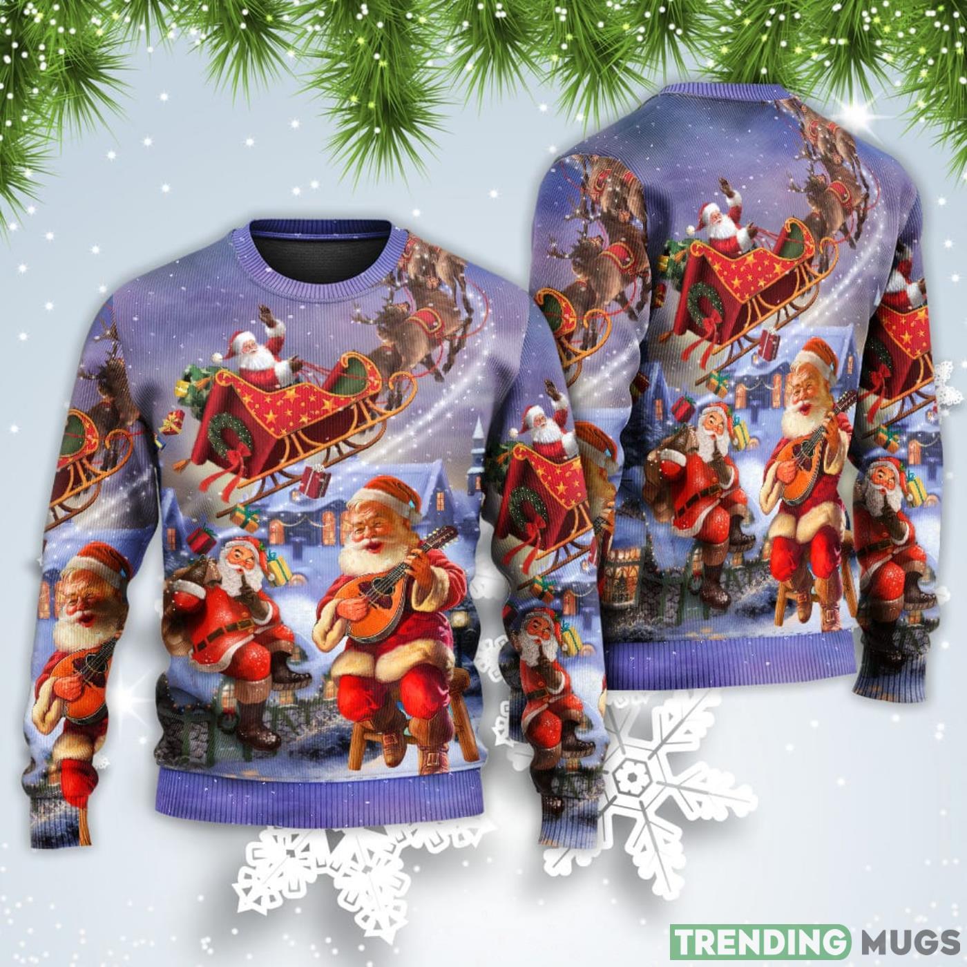 Santa Claus Funny Art Style Christmas Sweatshirt Sweater Sweater Santa Claus Funny Art Style Christmas Sweatshirt Sweater Sweater