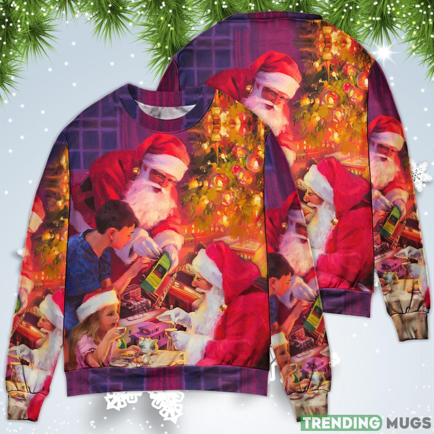 Santa Claus Story Light Art Style Christmas Sweatshirt Sweater Product Photo 1 Santa Claus Story Light Art Style Christmas Sweatshirt Sweater Product Photo 1