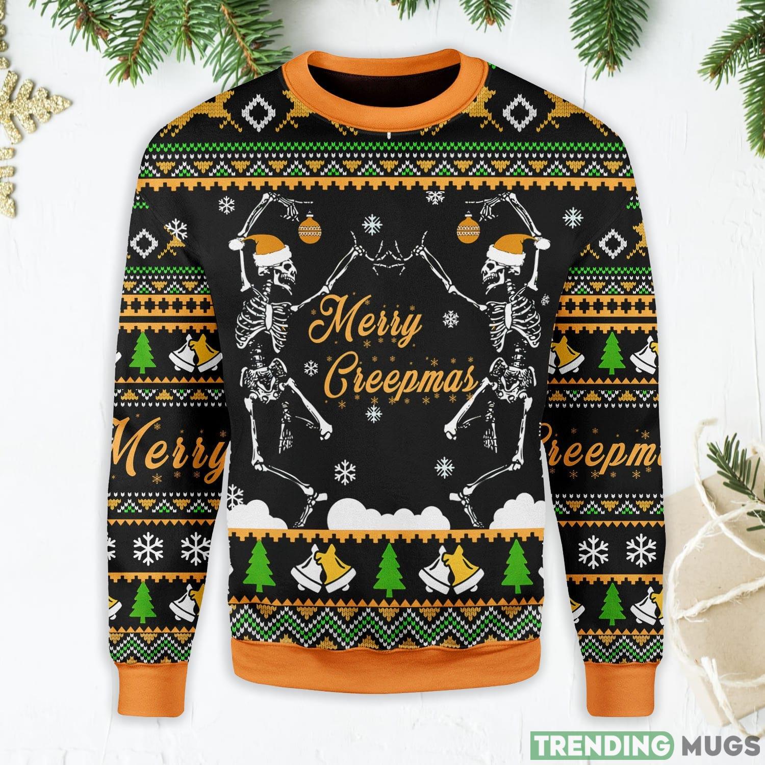 Skeleton Halloween Party Ugly Christmas Sweater Product Photo 1