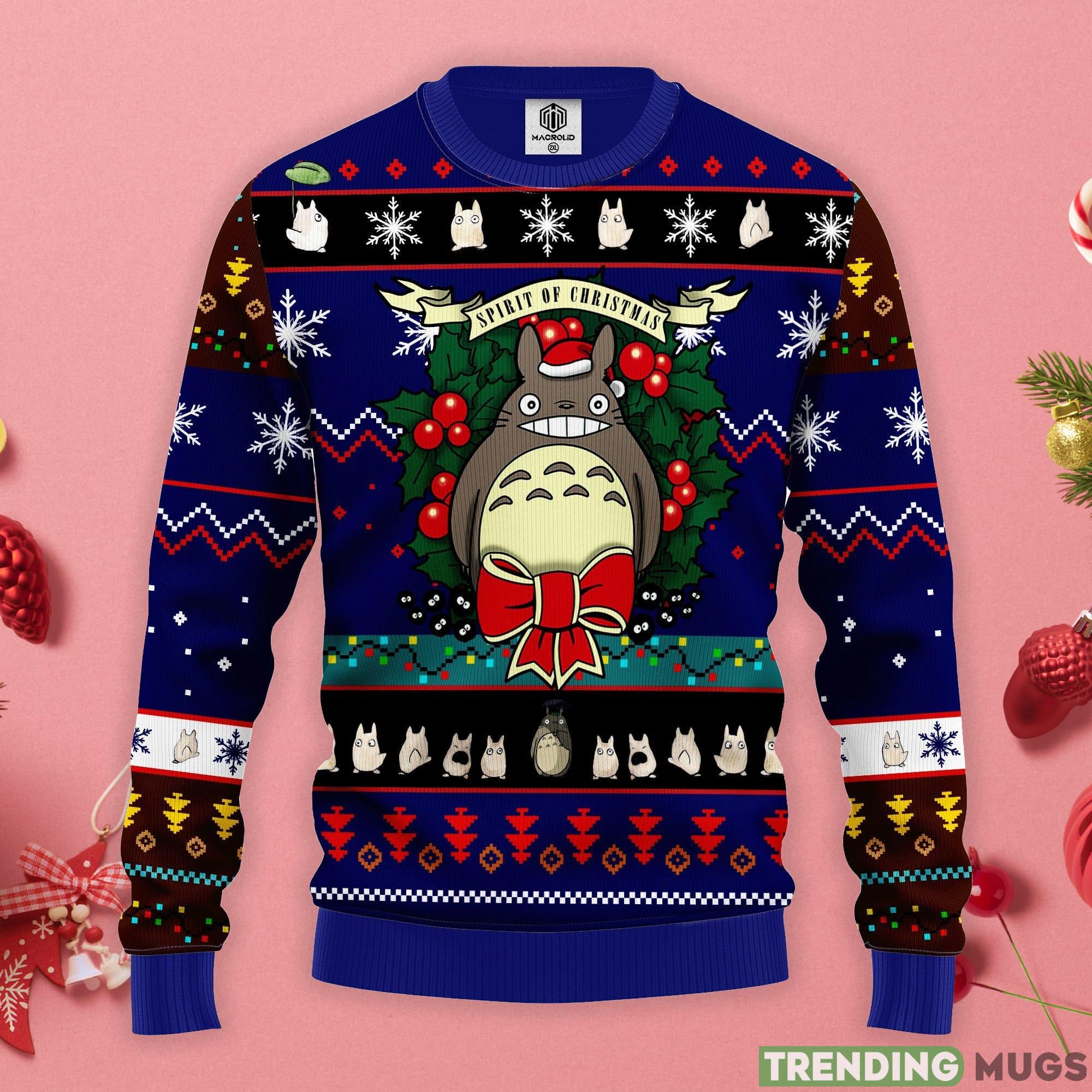 Spirit Of Christmas Totoro Ugly Christmas Sweater Product Photo 1