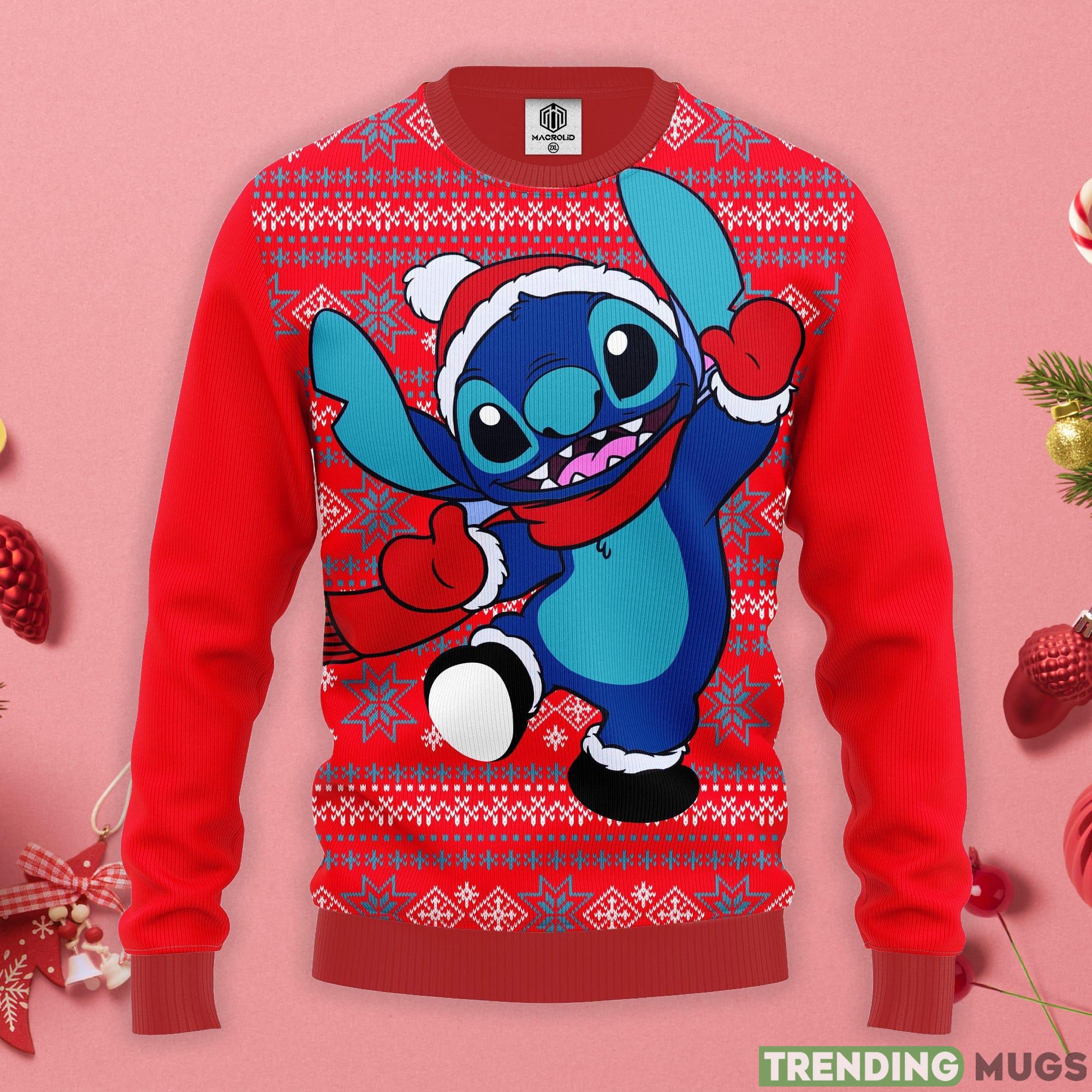 Stitch Winter Red Ugly Christmas Sweater Product Photo 1 Stitch Winter Red Ugly Christmas Sweater Product Photo 1