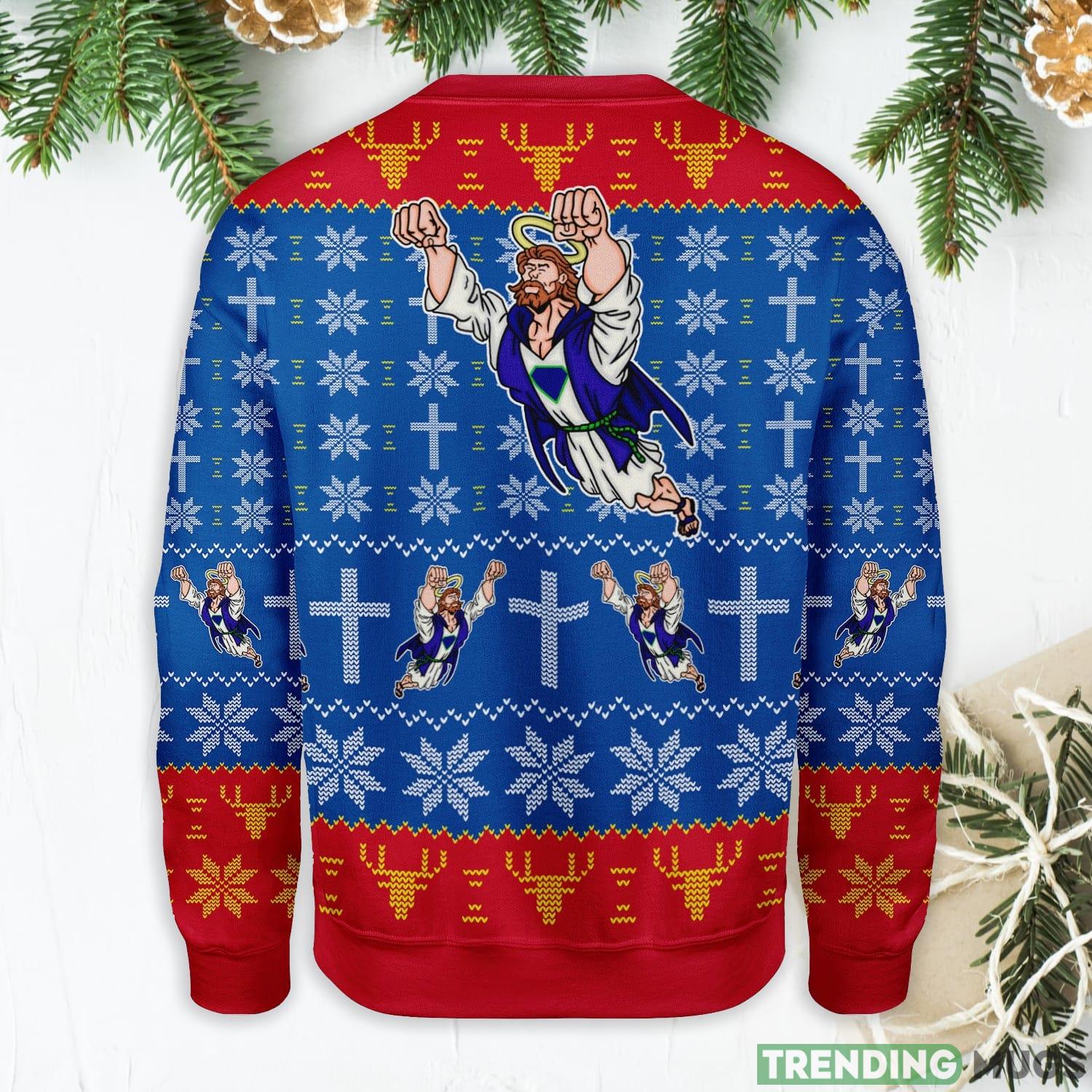 Super Jesus Ugly Christmas Sweater Sweater Super Jesus Ugly Christmas Sweater Sweater