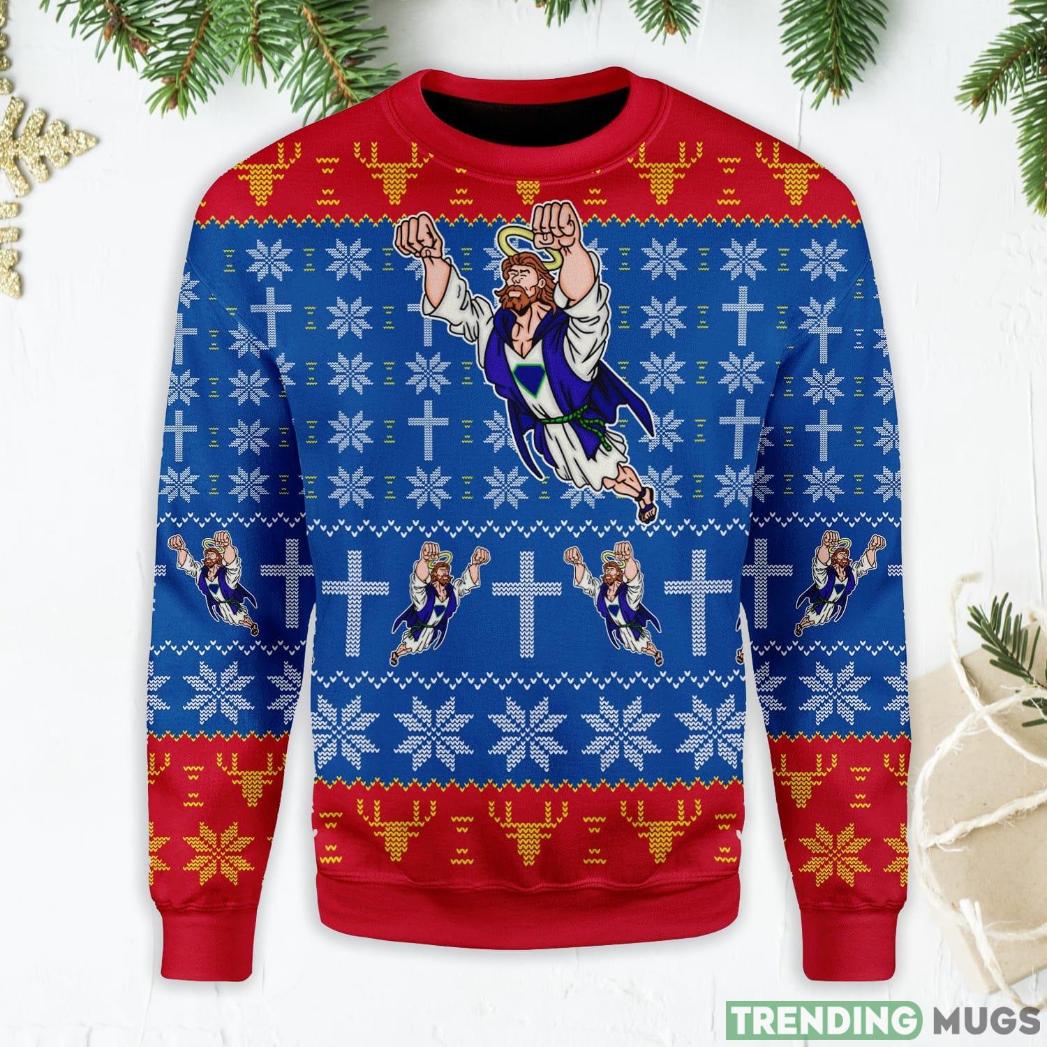Super Jesus Ugly Christmas Sweater Product Photo 1 Super Jesus Ugly Christmas Sweater Product Photo 1