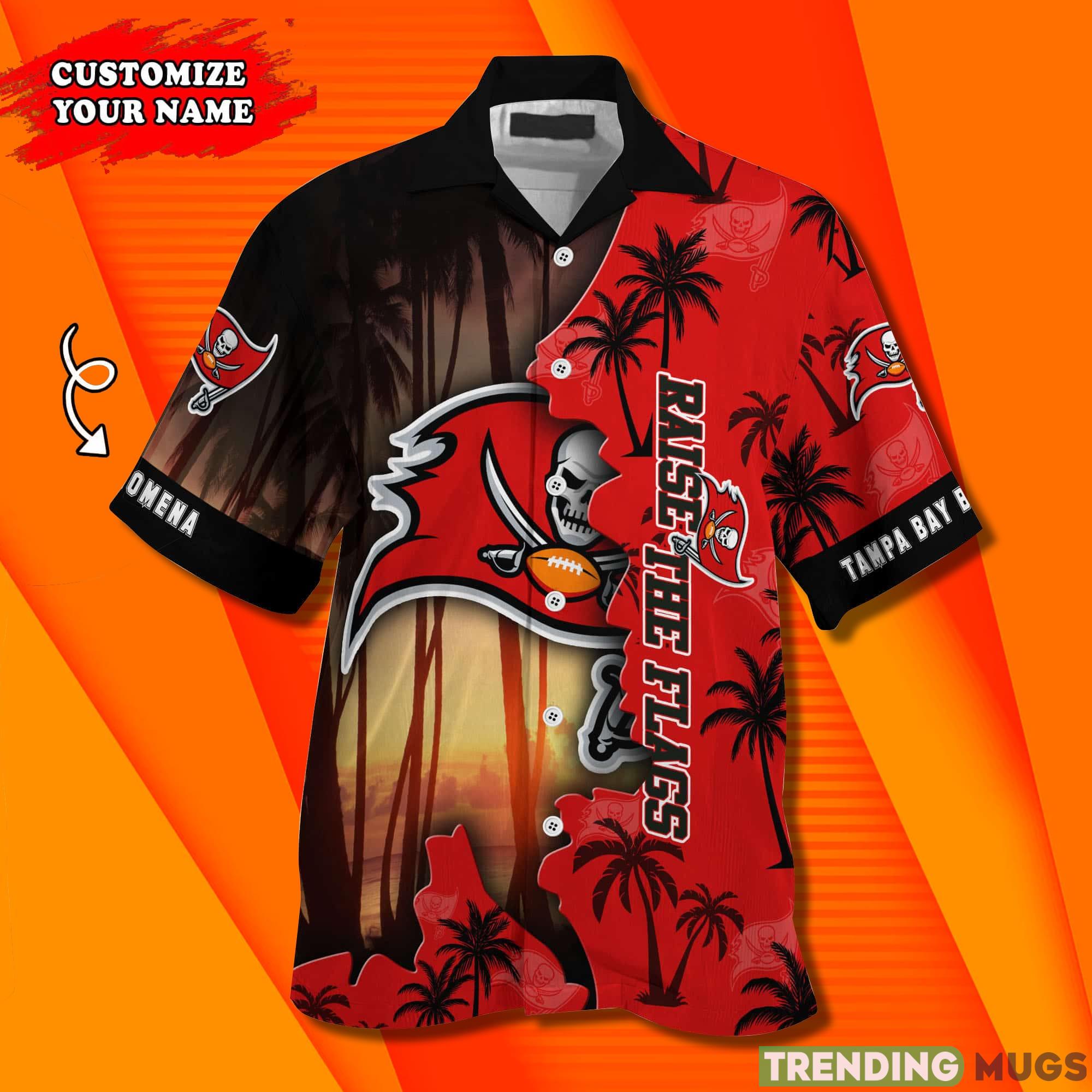 Tampa Bay Buccaneers NF And Tropical Pattern Custom Name Hawaiian Shirt Hawaiian Shirt Tampa Bay Buccaneers NF And Tropical Pattern Custom Name Hawaiian Shirt Hawaiian Shirt