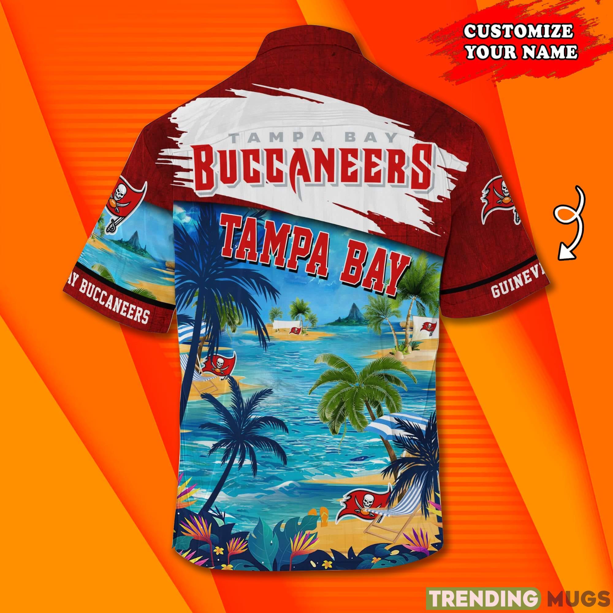 Tampa Bay Buccaneers NFL Custom Name Hawaiian Shirt Summer Shirt Product Photo 1 Tampa Bay Buccaneers NFL Custom Name Hawaiian Shirt Summer Shirt Product Photo 1