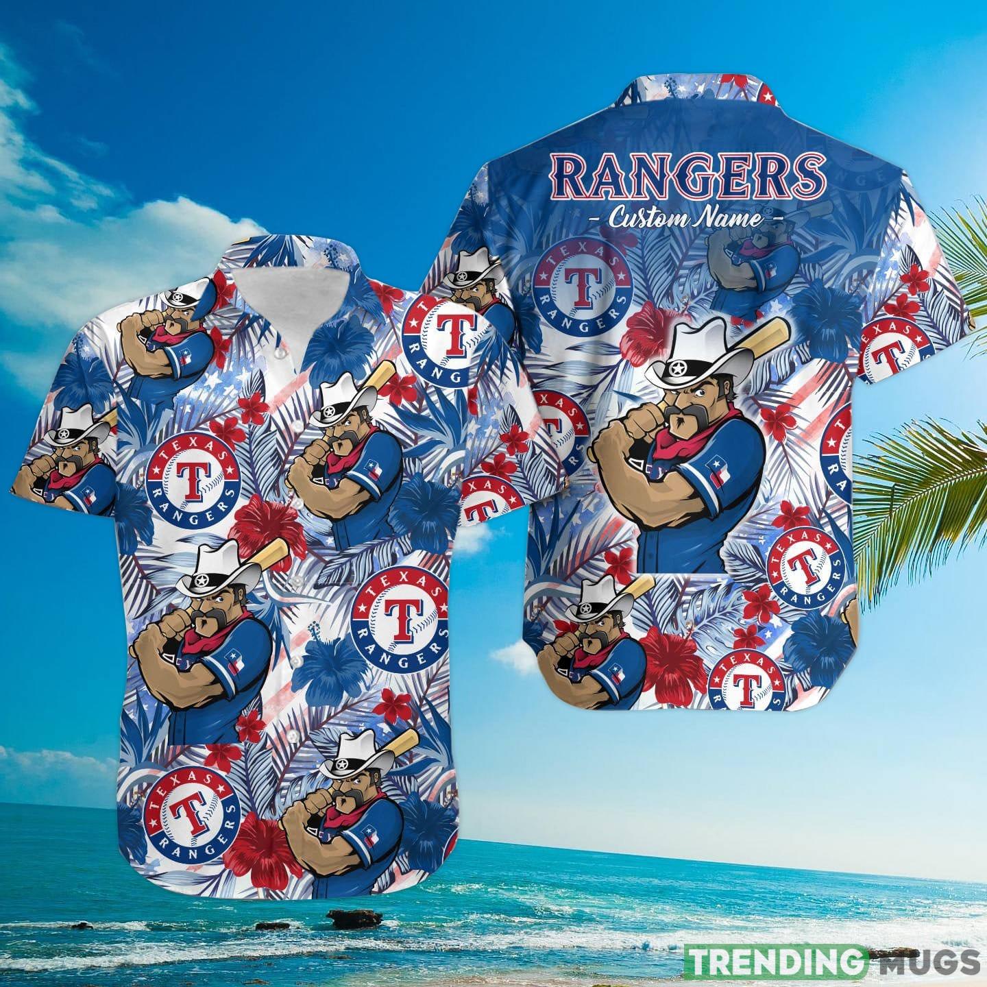 Texas Rangers Tropical Floral Custom Name Aloha Hawaiian Shirt Hawaiian Shirt Texas Rangers Tropical Floral Custom Name Aloha Hawaiian Shirt Hawaiian Shirt