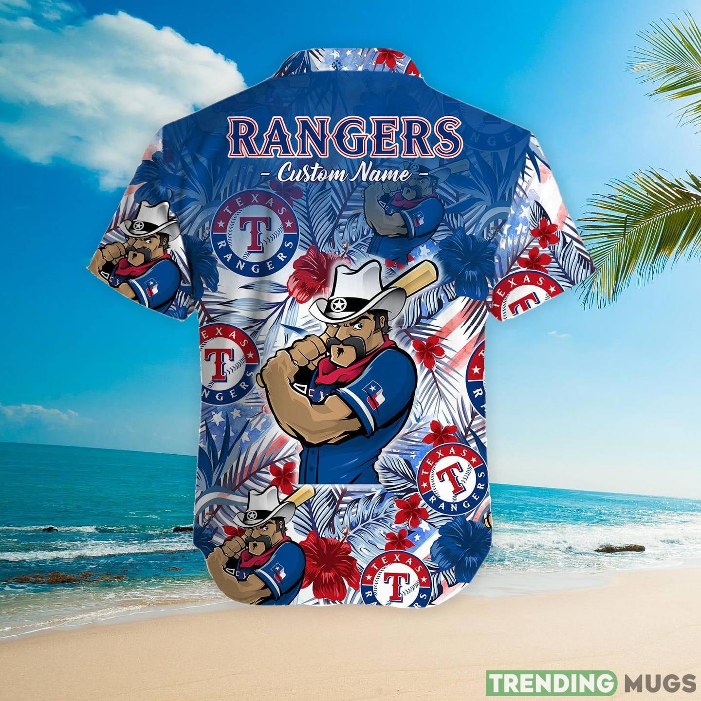 Texas Rangers Tropical Floral Custom Name Aloha Hawaiian Shirt Hawaiian Shirt Texas Rangers Tropical Floral Custom Name Aloha Hawaiian Shirt Hawaiian Shirt