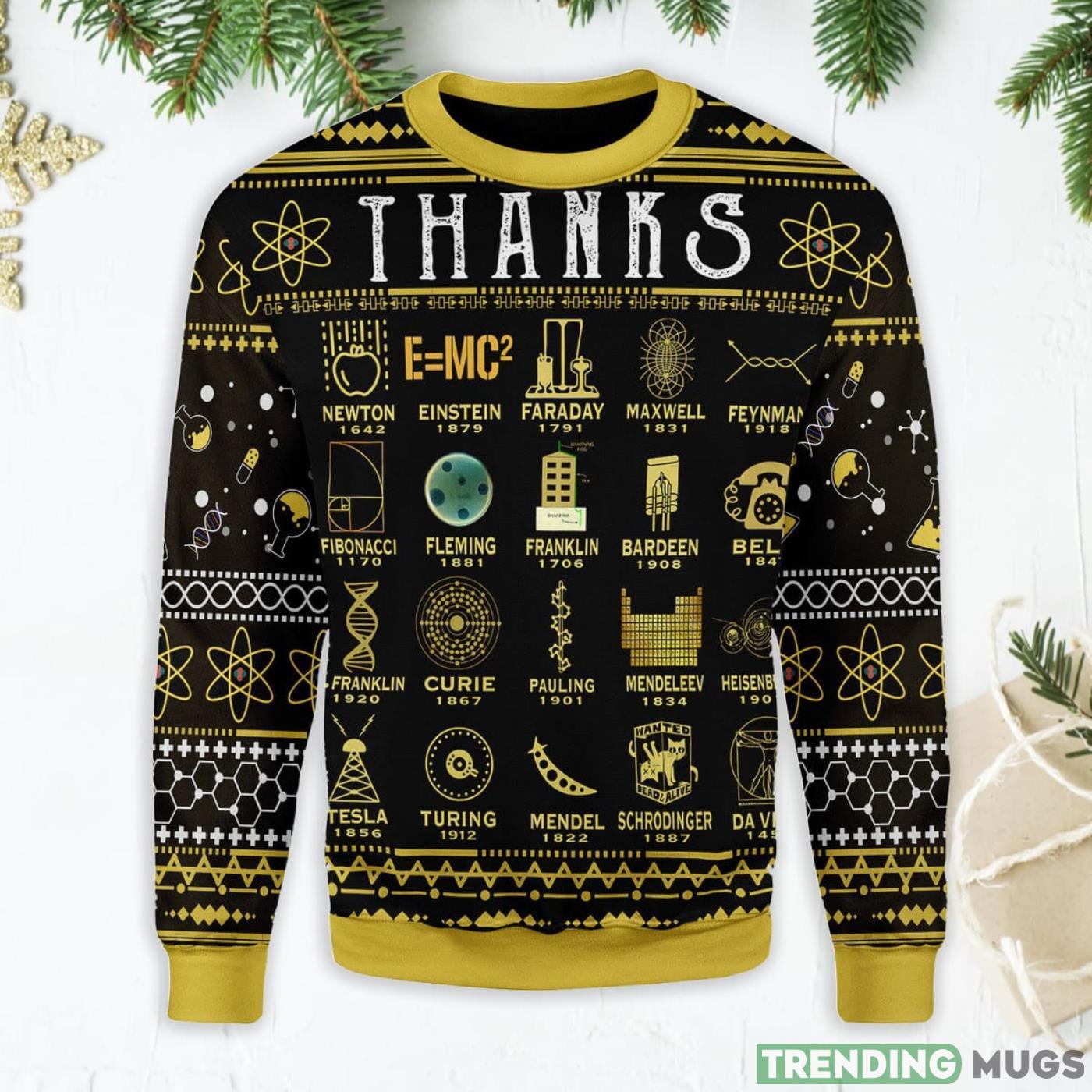 Thanks Science Ugly Christmas Sweater Product Photo 1 Thanks Science Ugly Christmas Sweater Product Photo 1