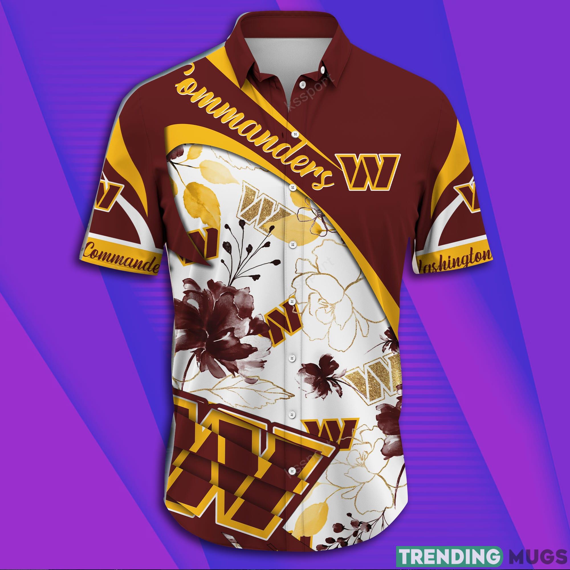 Washington Commanders NFL Short Sleeve Aloha Hawaiian Shirt Hawaiian Shirt Washington Commanders NFL Short Sleeve Aloha Hawaiian Shirt Hawaiian Shirt
