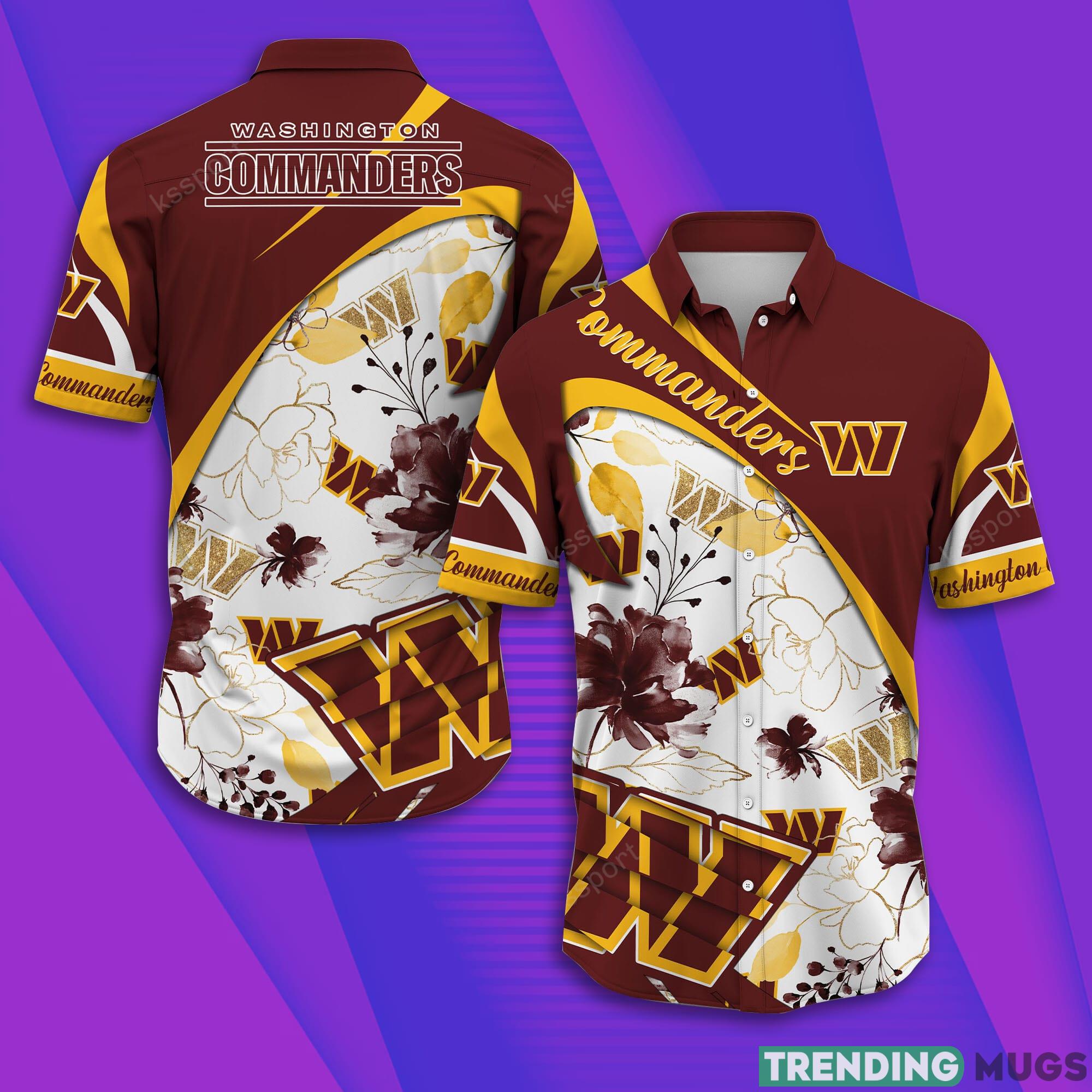 Washington Commanders NFL Short Sleeve Aloha Hawaiian Shirt Product Photo 1 Washington Commanders NFL Short Sleeve Aloha Hawaiian Shirt Product Photo 1