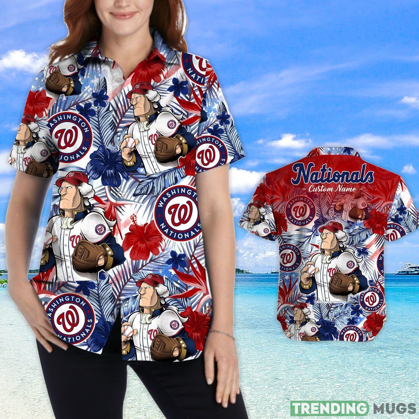 Washington Nationals Tropical Floral Custom Name Aloha Hawaiian Shirt Hawaiian Shirt Washington Nationals Tropical Floral Custom Name Aloha Hawaiian Shirt Hawaiian Shirt