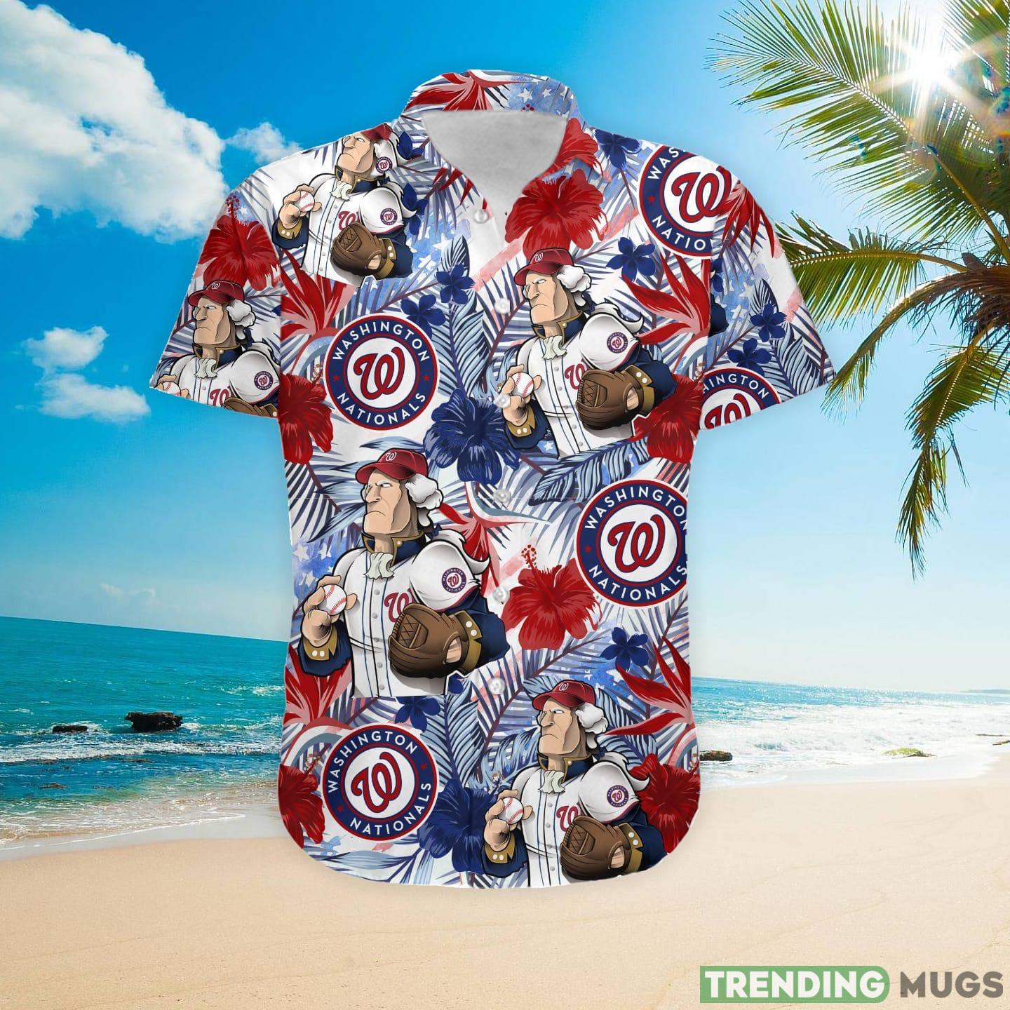 Washington Nationals Tropical Floral Custom Name Aloha Hawaiian Shirt Hawaiian Shirt Washington Nationals Tropical Floral Custom Name Aloha Hawaiian Shirt Hawaiian Shirt