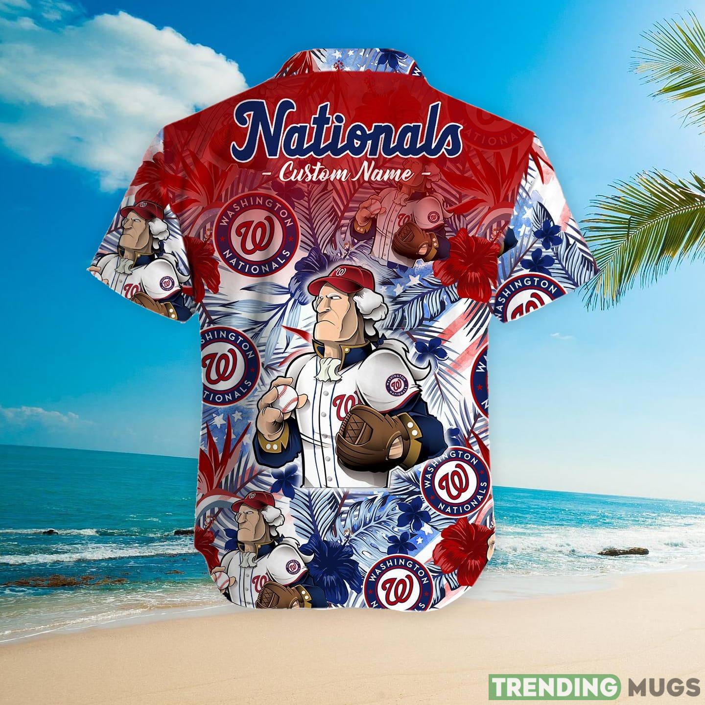 Washington Nationals Tropical Floral Custom Name Aloha Hawaiian Shirt Hawaiian Shirt Washington Nationals Tropical Floral Custom Name Aloha Hawaiian Shirt Hawaiian Shirt