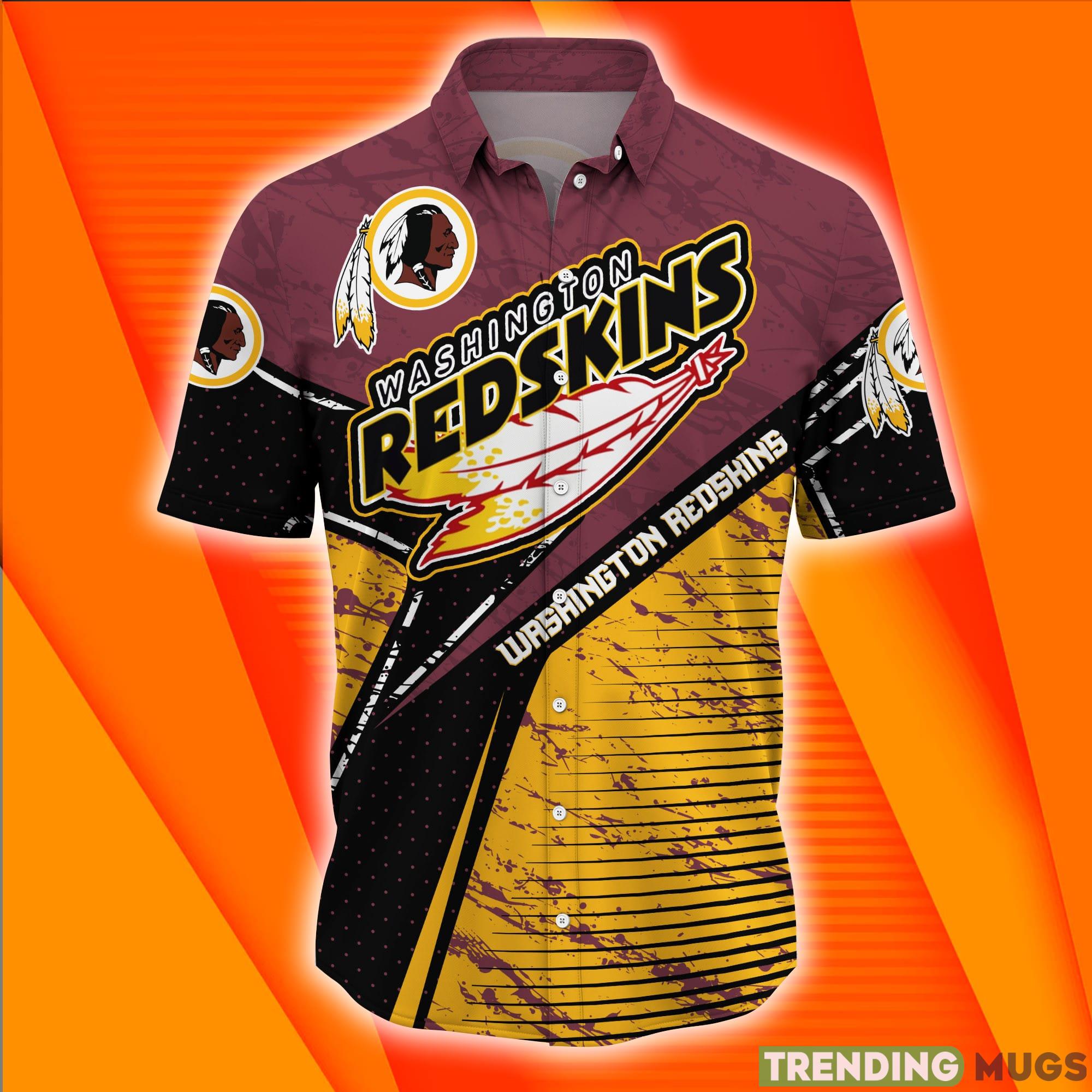 Washington Redskins NFL Grunge Texture Short Sleeves Hawaiian Shirt Hawaiian Shirt Washington Redskins NFL Grunge Texture Short Sleeves Hawaiian Shirt Hawaiian Shirt