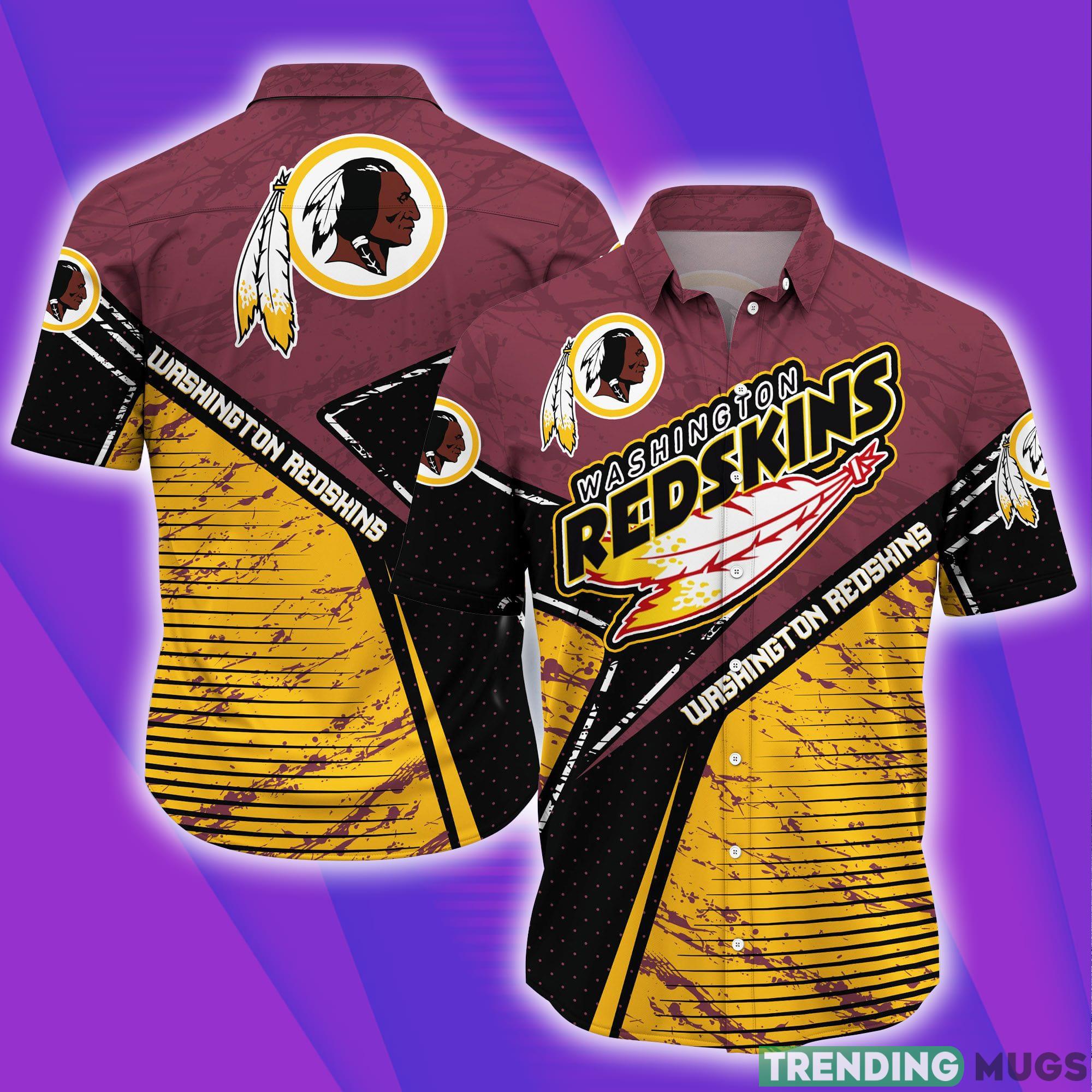Washington Redskins NFL Grunge Texture Short Sleeves Hawaiian Shirt Product Photo 1 Washington Redskins NFL Grunge Texture Short Sleeves Hawaiian Shirt Product Photo 1