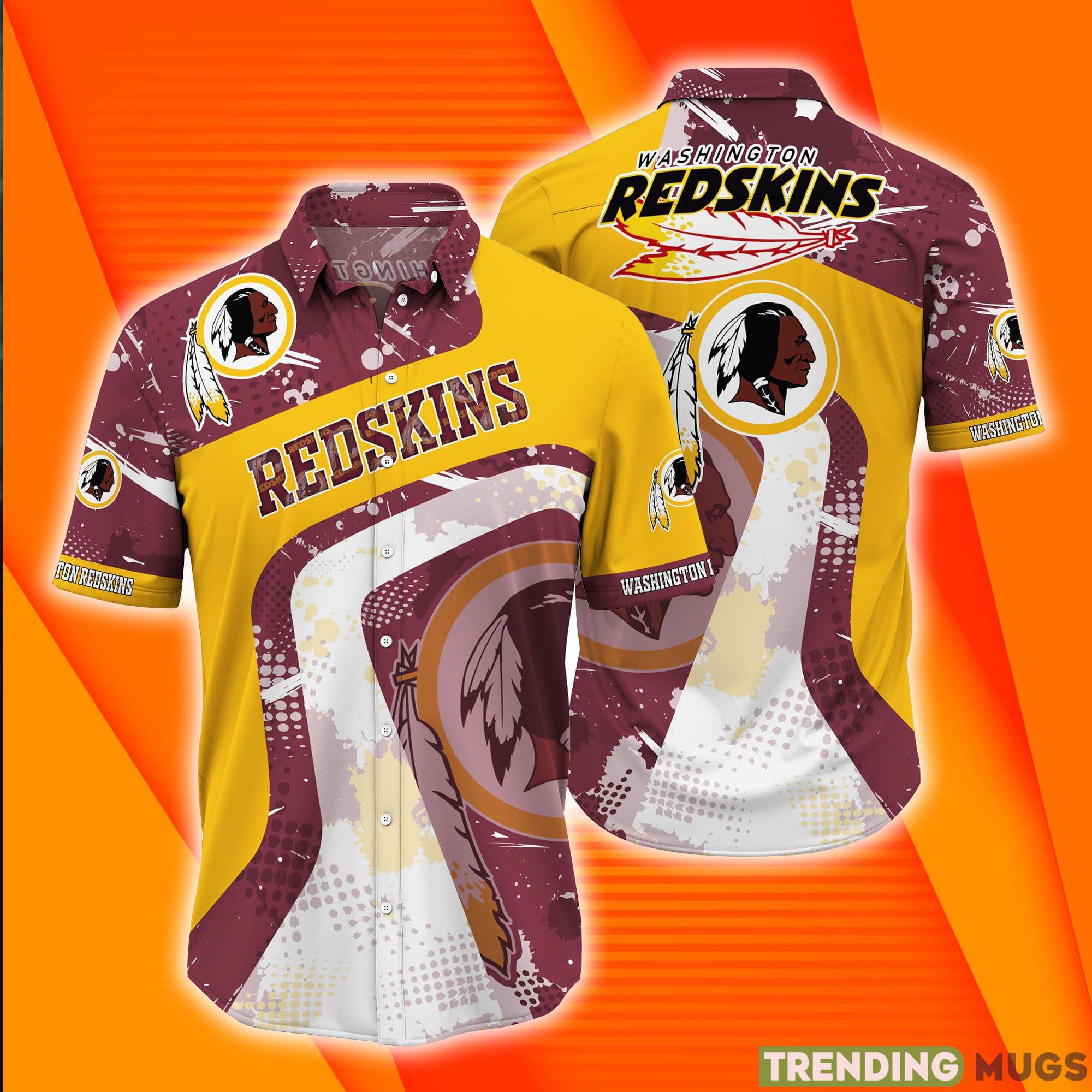 Washington Redskins NFL Point Grunge Short Sleeves Hawaiian Shirt Product Photo 1 Washington Redskins NFL Point Grunge Short Sleeves Hawaiian Shirt Product Photo 1