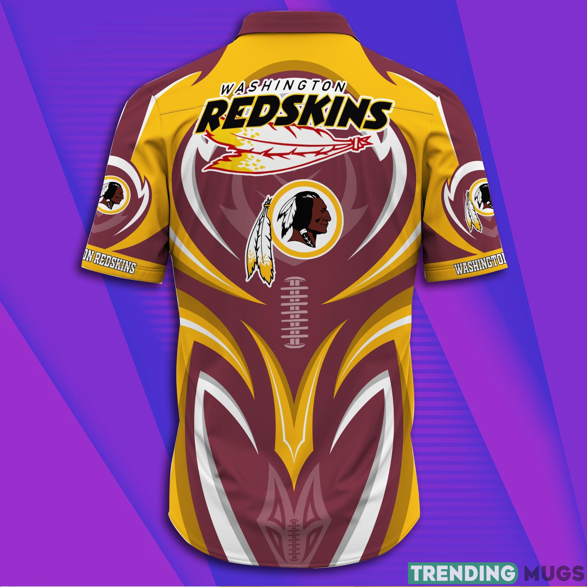Washington Redskins NFL Yellow Short Sleeves Hawaiian Shirt Hawaiian Shirt Washington Redskins NFL Yellow Short Sleeves Hawaiian Shirt Hawaiian Shirt