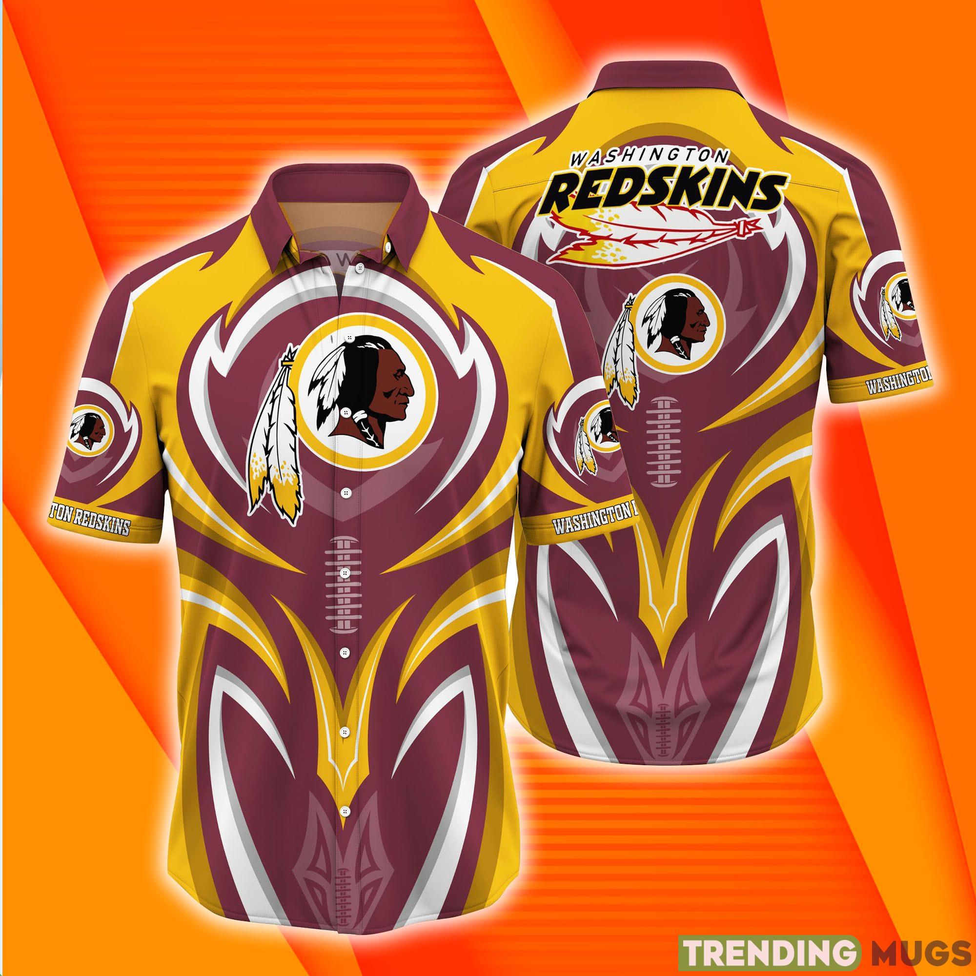 Washington Redskins NFL Yellow Short Sleeves Hawaiian Shirt Product Photo 1 Washington Redskins NFL Yellow Short Sleeves Hawaiian Shirt Product Photo 1
