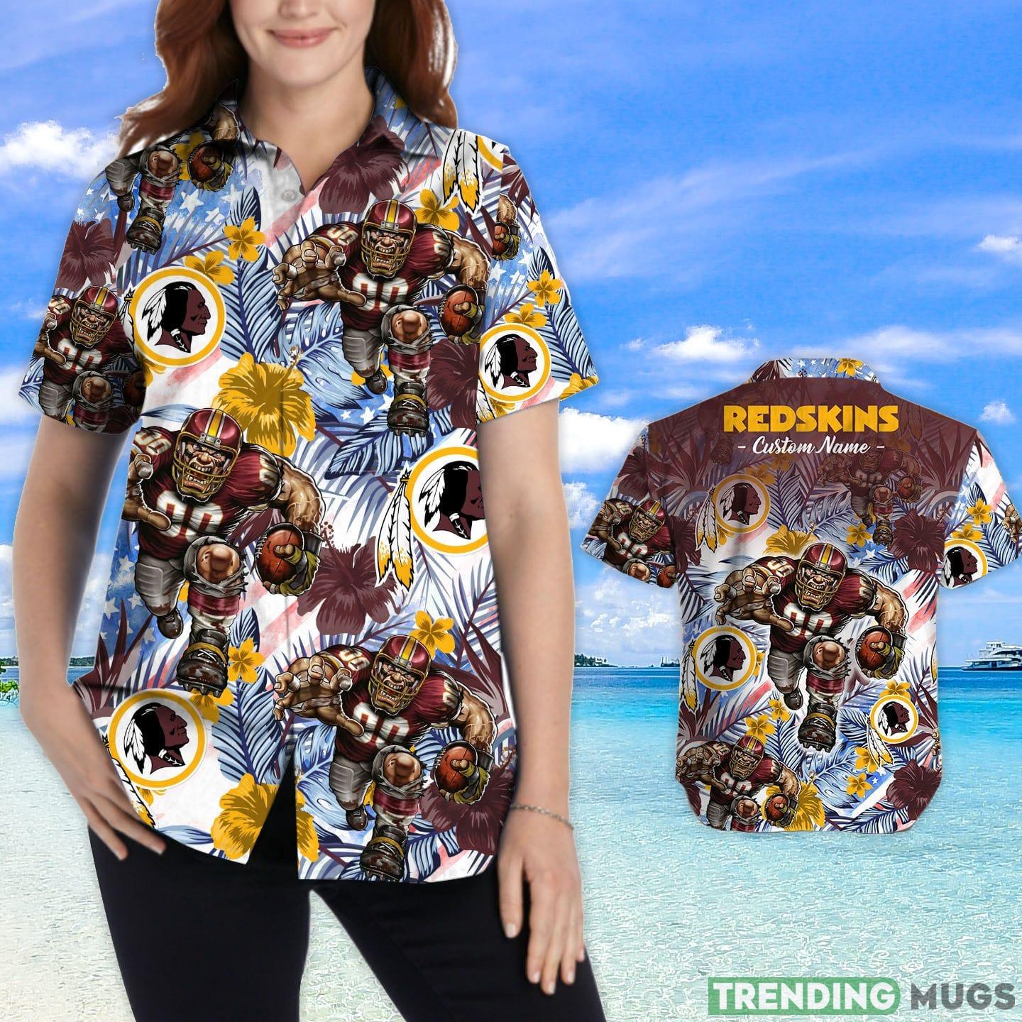 Washington Redskins Tropical Floral Custom Name Aloha Hawaiian Shirt Hawaiian Shirt Washington Redskins Tropical Floral Custom Name Aloha Hawaiian Shirt Hawaiian Shirt