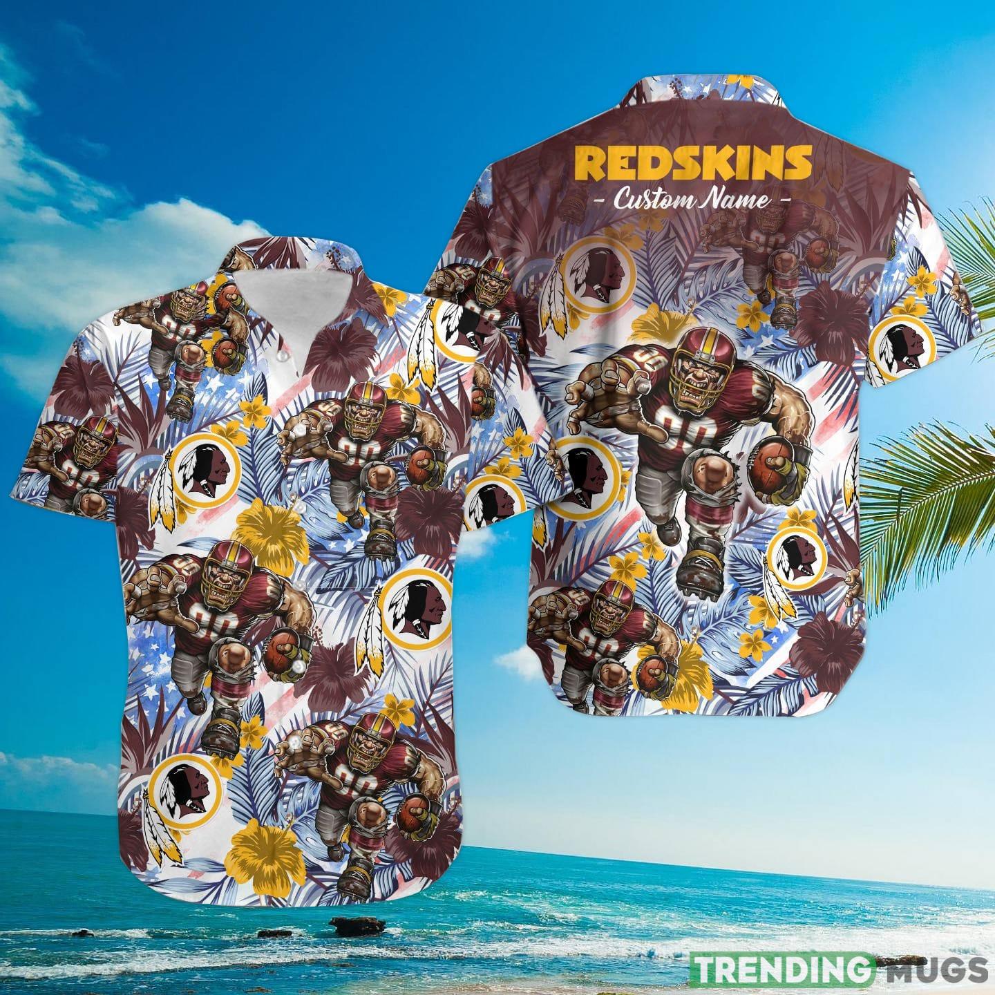 Washington Redskins Tropical Floral Custom Name Aloha Hawaiian Shirt Hawaiian Shirt Washington Redskins Tropical Floral Custom Name Aloha Hawaiian Shirt Hawaiian Shirt