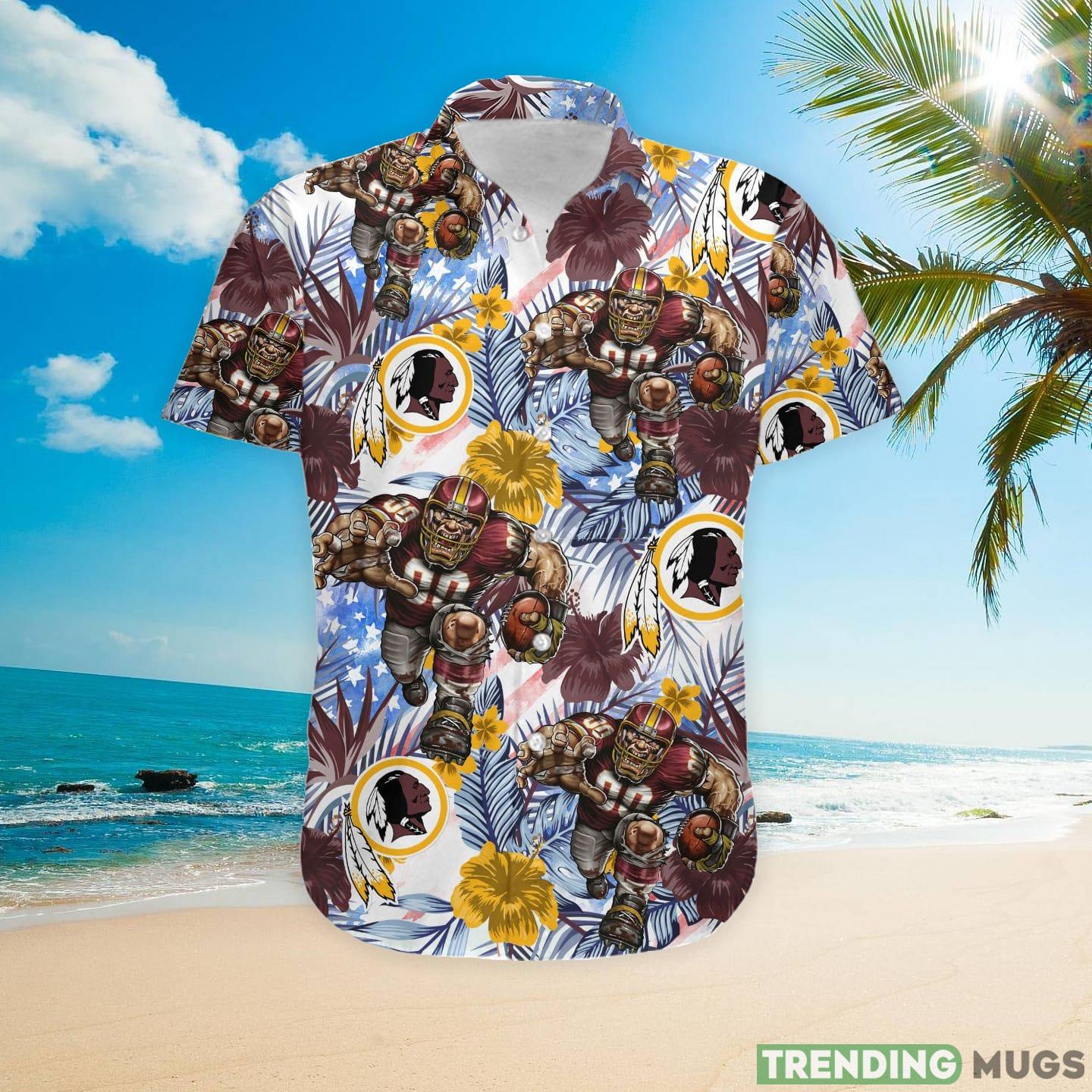 Washington Redskins Tropical Floral Custom Name Aloha Hawaiian Shirt Hawaiian Shirt Washington Redskins Tropical Floral Custom Name Aloha Hawaiian Shirt Hawaiian Shirt