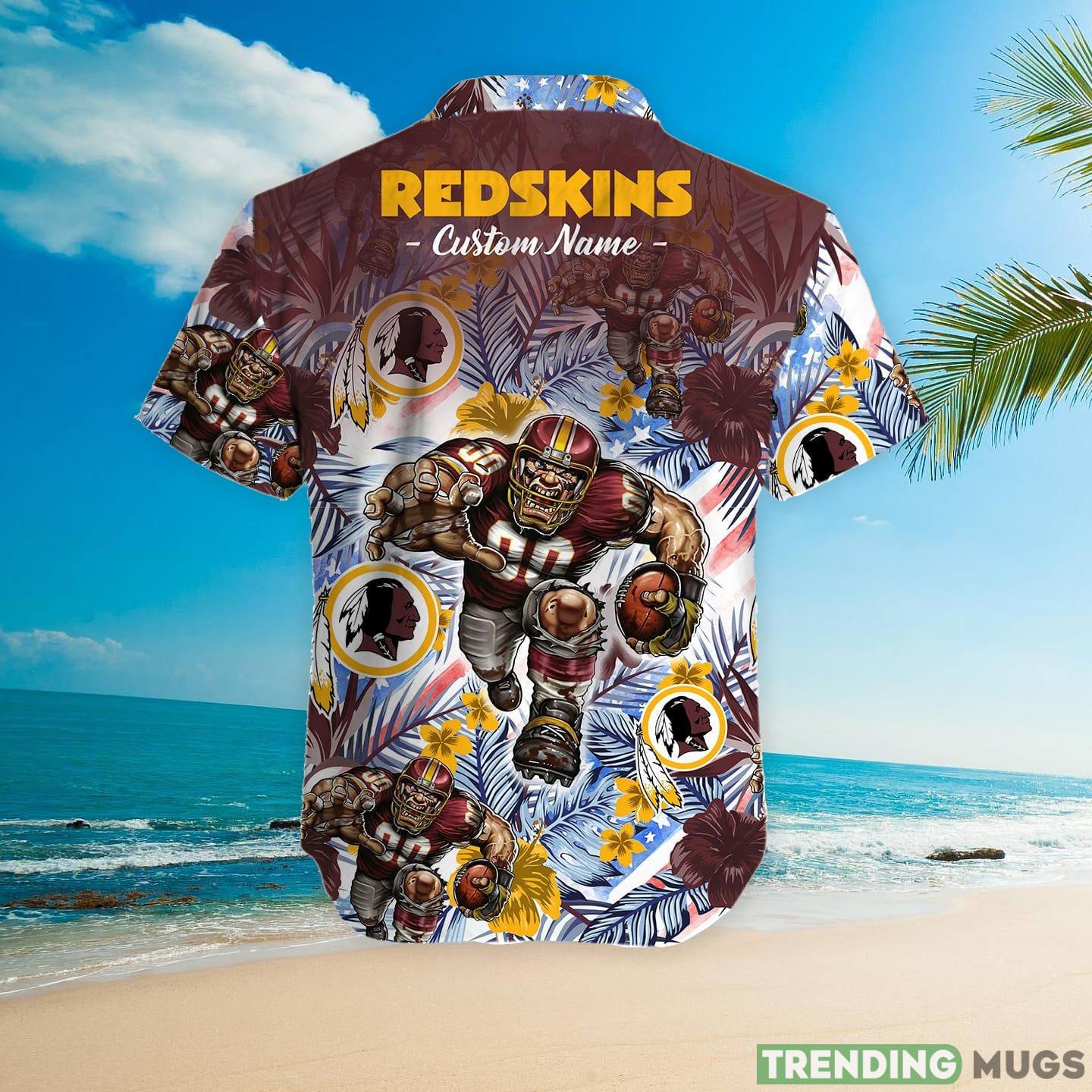 Washington Redskins Tropical Floral Custom Name Aloha Hawaiian Shirt Hawaiian Shirt Washington Redskins Tropical Floral Custom Name Aloha Hawaiian Shirt Hawaiian Shirt