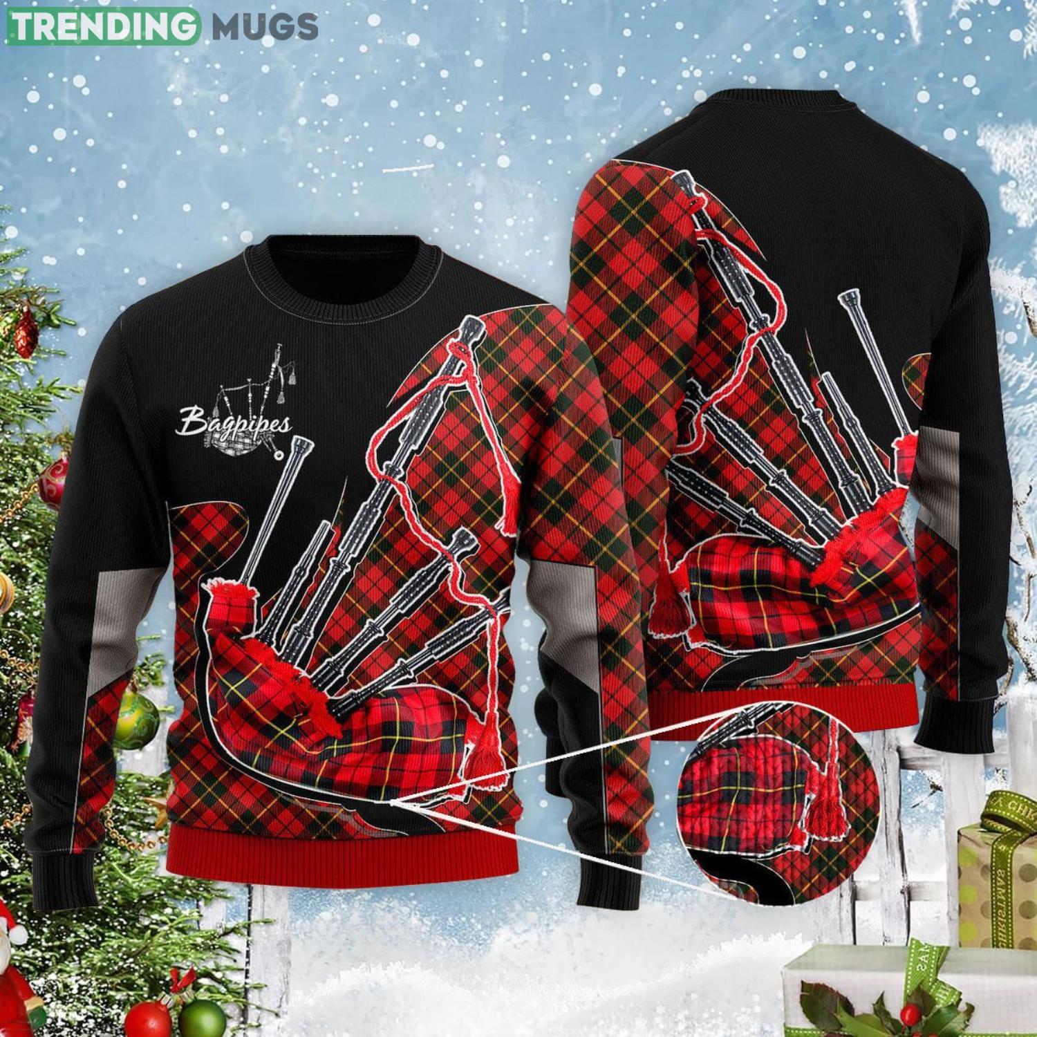 Bagpipes Music Christmas Gift Ugly Christmas Sweater 3D Sweater Bagpipes Music Christmas Gift Ugly Christmas Sweater 3D Sweater