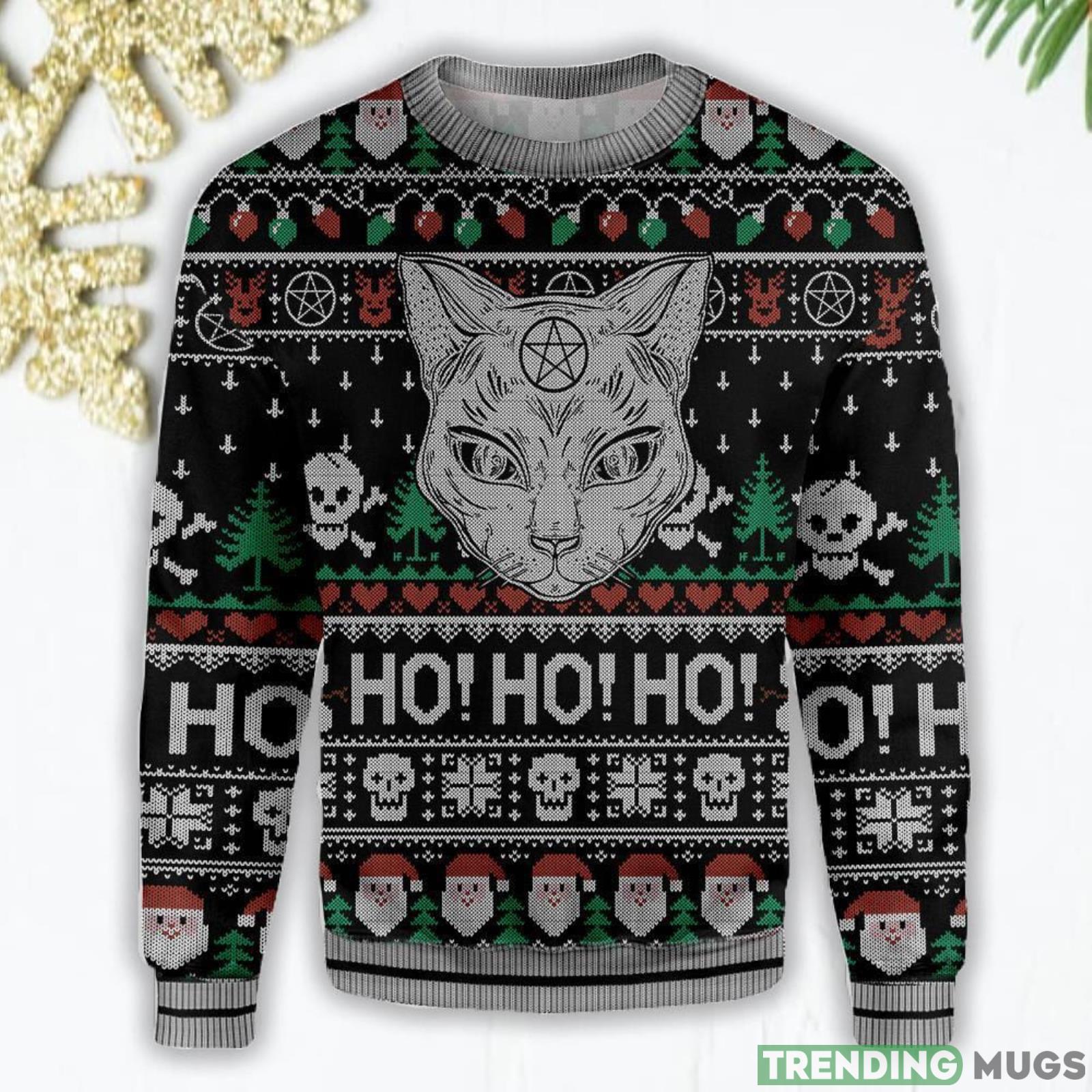 Black Cat Wicca Christmas Gift Ugly Christmas Sweater Product Photo 1 Black Cat Wicca Christmas Gift Ugly Christmas Sweater Product Photo 1