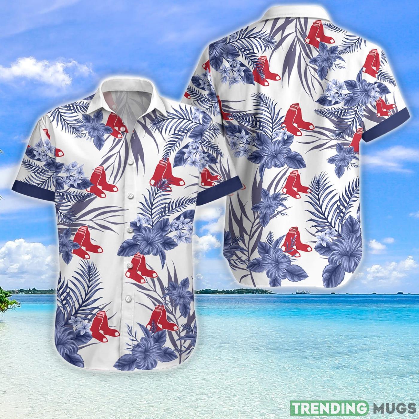 Boston Red Sox Hawaiian Shirt For Fans Product Photo 1 Boston Red Sox Hawaiian Shirt For Fans Product Photo 1