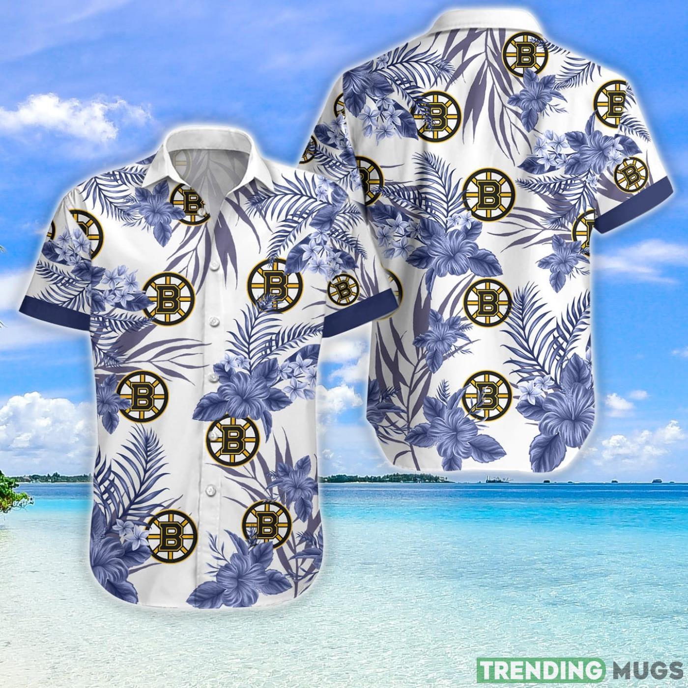 Bruins Tropical Flower Hawaiian Shirt For Fans Product Photo 1 Bruins Tropical Flower Hawaiian Shirt For Fans Product Photo 1