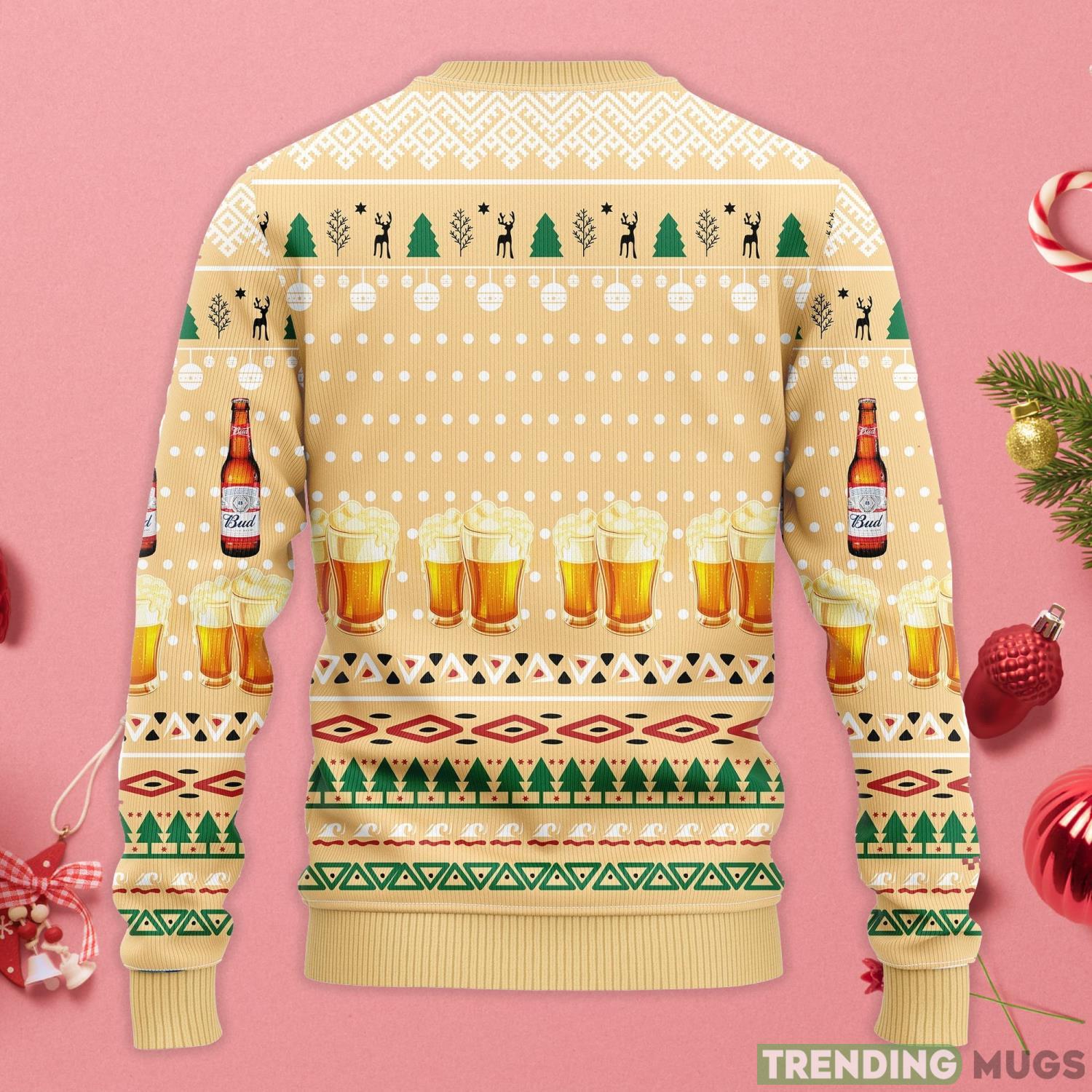Budweiser Beer Christmas Gift Ugly Christmas Sweater 3D Sweater Budweiser Beer Christmas Gift Ugly Christmas Sweater 3D Sweater