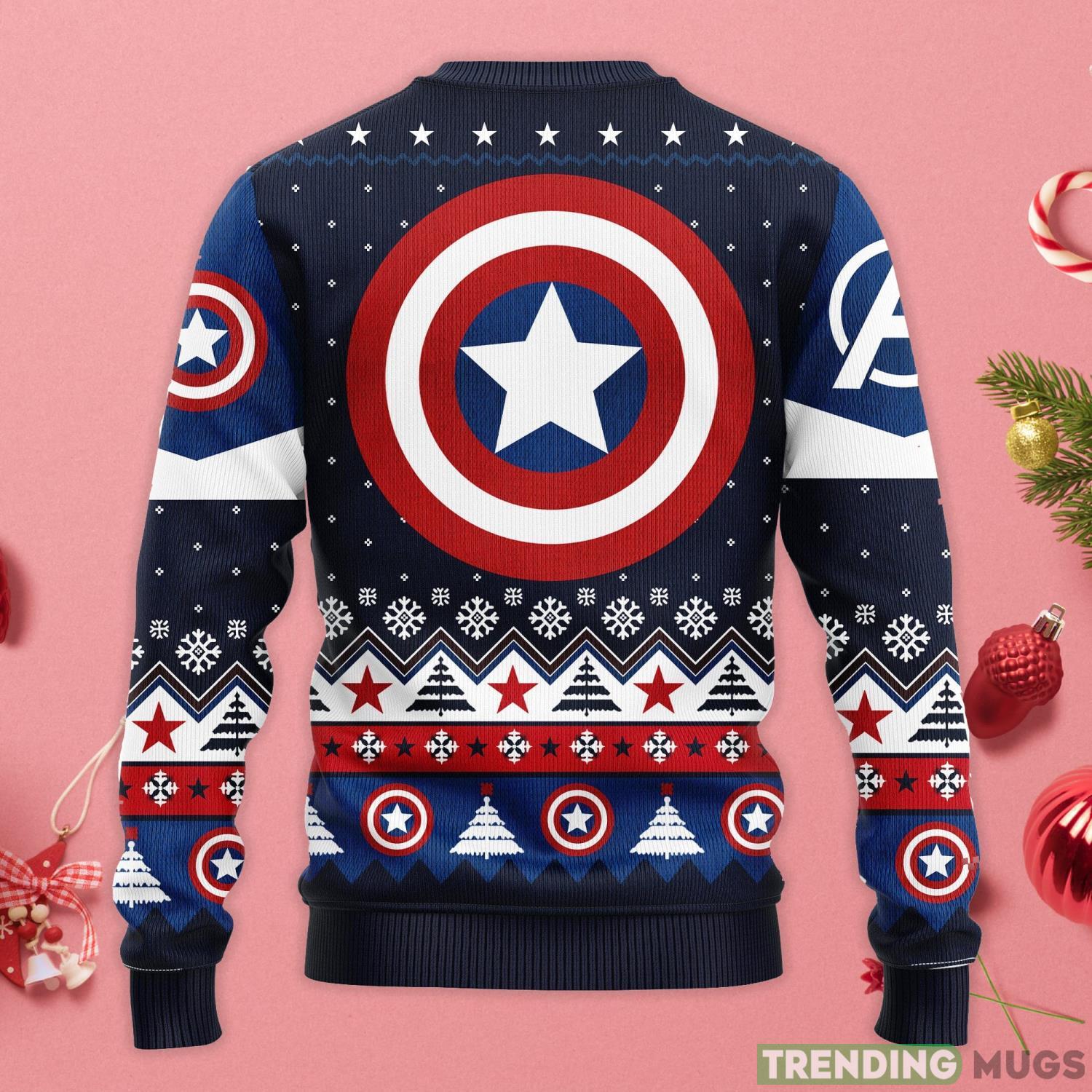 Captain America Christmas Gift Ugly Christmas Sweater 3D Sweater Captain America Christmas Gift Ugly Christmas Sweater 3D Sweater
