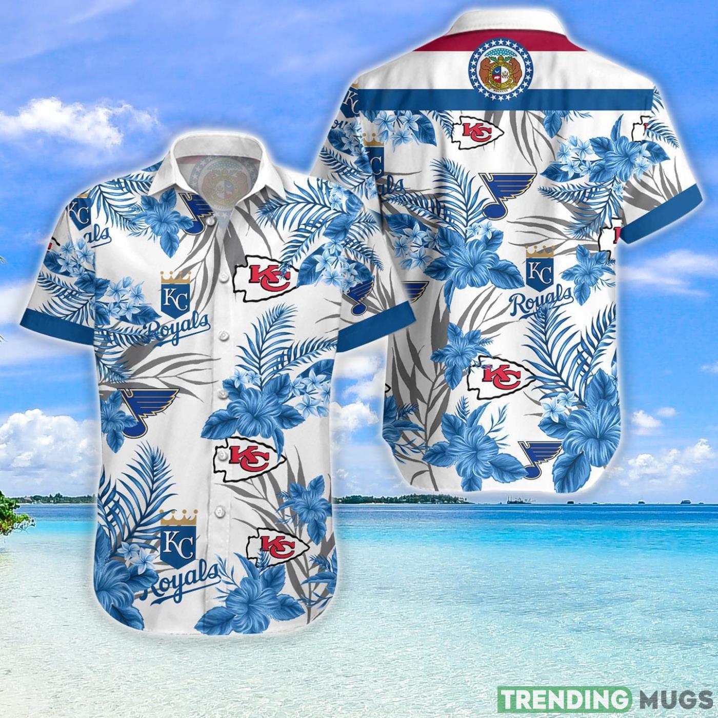 Chiefs Blues Royals Hawaiian Shirt For Fans Product Photo 1 Chiefs Blues Royals Hawaiian Shirt For Fans Product Photo 1