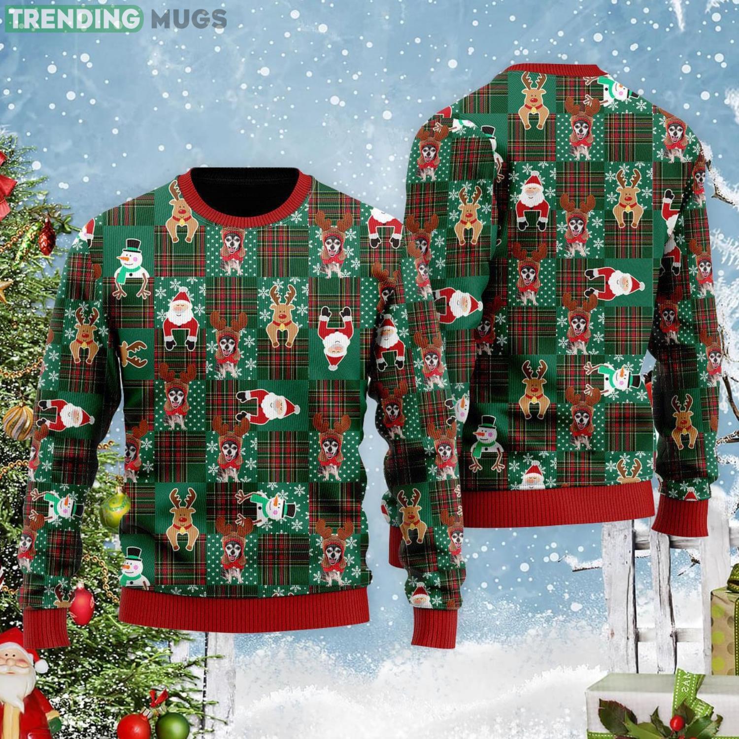 Chihuahua Reindeer Costume With Santa And Deer Ugly Christmas Sweater Product Photo 1 Chihuahua Reindeer Costume With Santa And Deer Ugly Christmas Sweater Product Photo 1