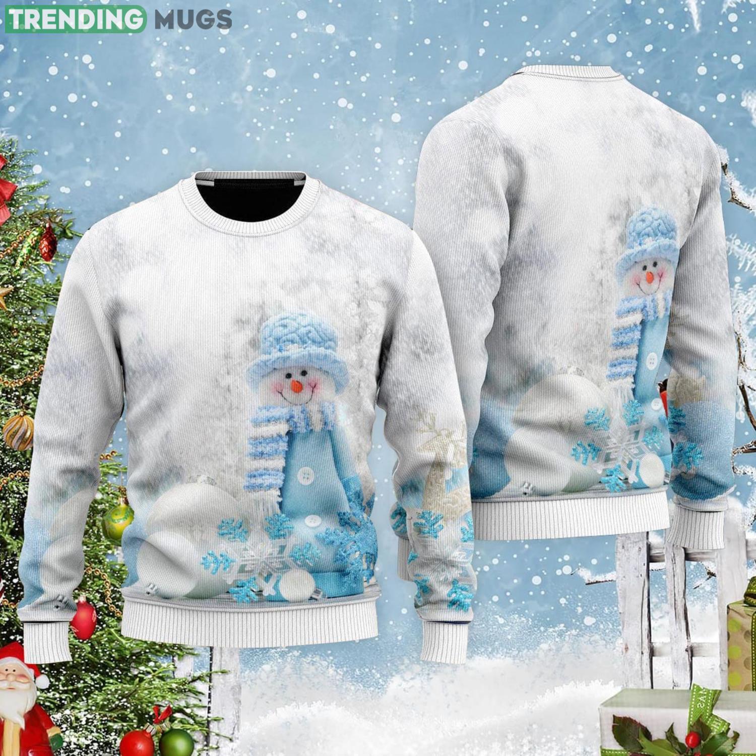 Christmas Blue Snowman Christmas Gift Ugly Christmas Sweater 3D Sweater Christmas Blue Snowman Christmas Gift Ugly Christmas Sweater 3D Sweater
