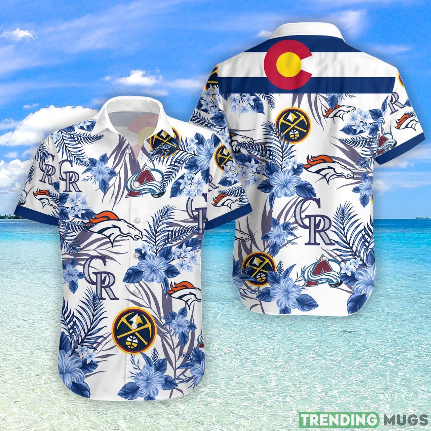 Denver Broncos Denver Nuggets Colorado Rockies Colorado Avalanche Hawaiian Shirt For Fans Product Photo 1 Denver Broncos Denver Nuggets Colorado Rockies Colorado Avalanche Hawaiian Shirt For Fans Product Photo 1