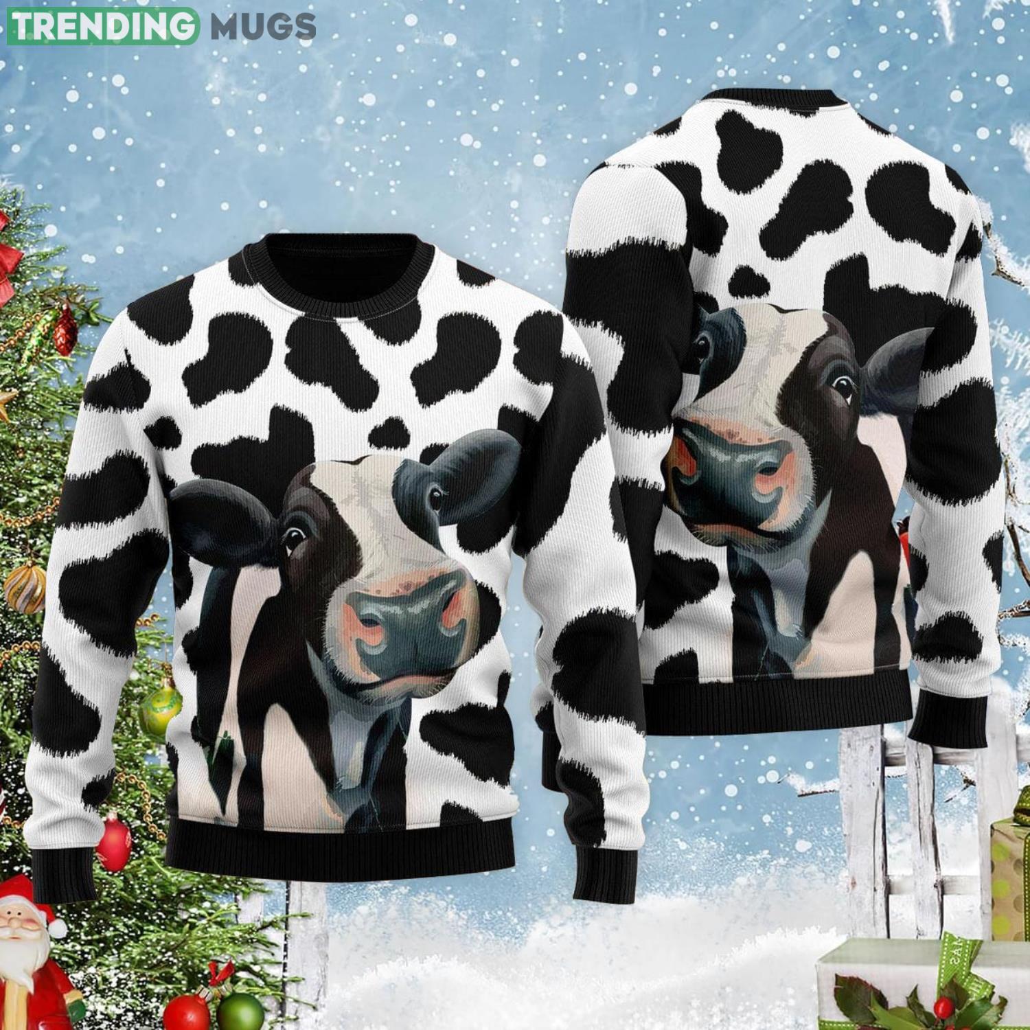 Funny Cow Christmas Gift Ugly Christmas Sweater 3D Sweater Funny Cow Christmas Gift Ugly Christmas Sweater 3D Sweater