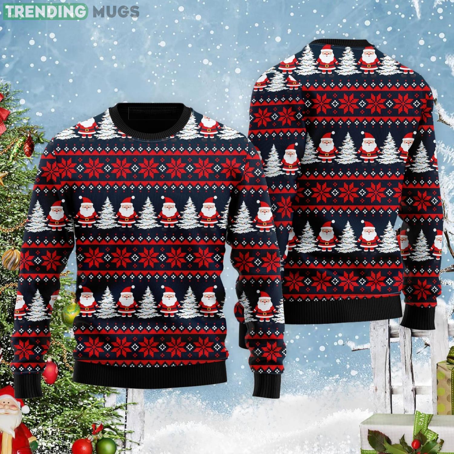 Funny Santa Snow Tree Ugly Christmas Sweater 3D Sweater Funny Santa Snow Tree Ugly Christmas Sweater 3D Sweater