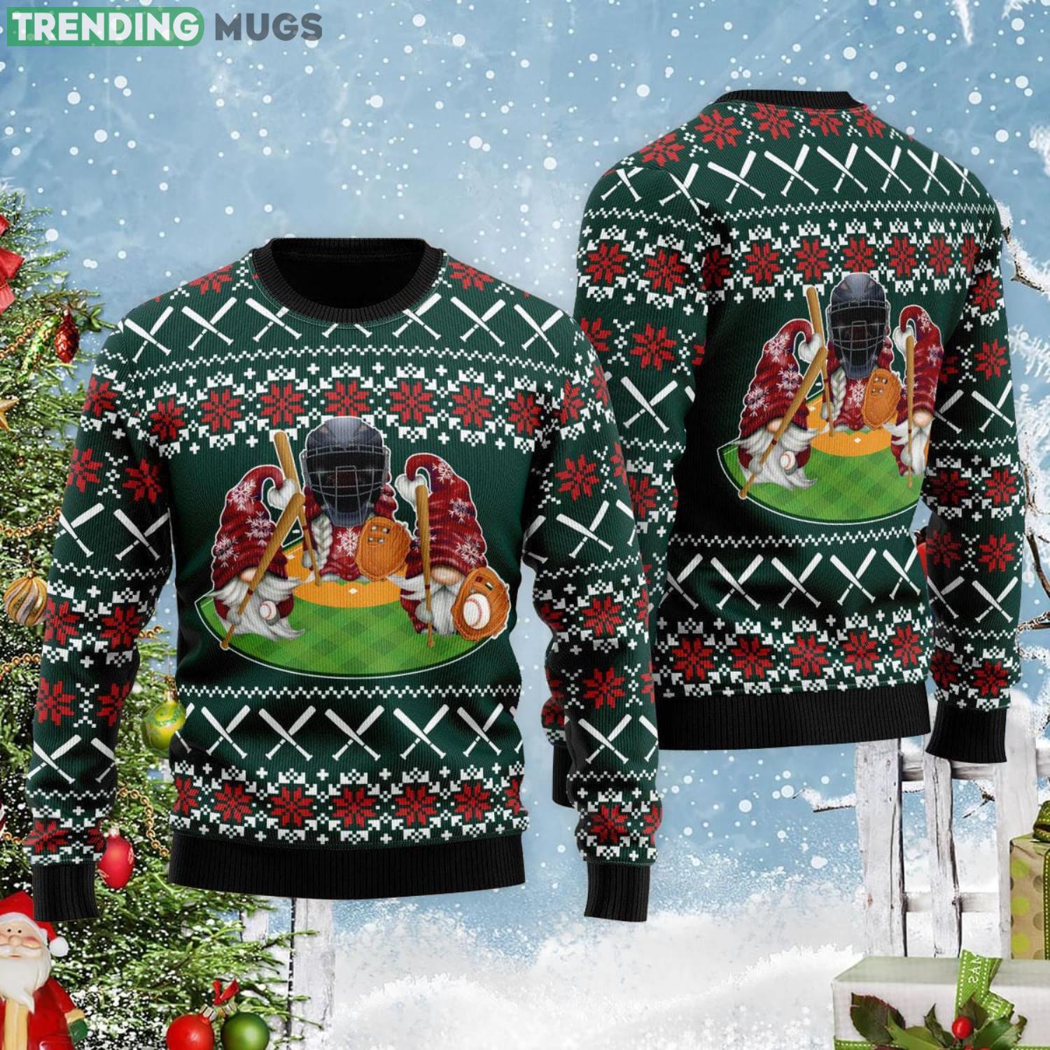 Gnomes Love Christmas Baseball Christmas Gift Ugly Christmas Sweater 3D Sweater Gnomes Love Christmas Baseball Christmas Gift Ugly Christmas Sweater 3D Sweater