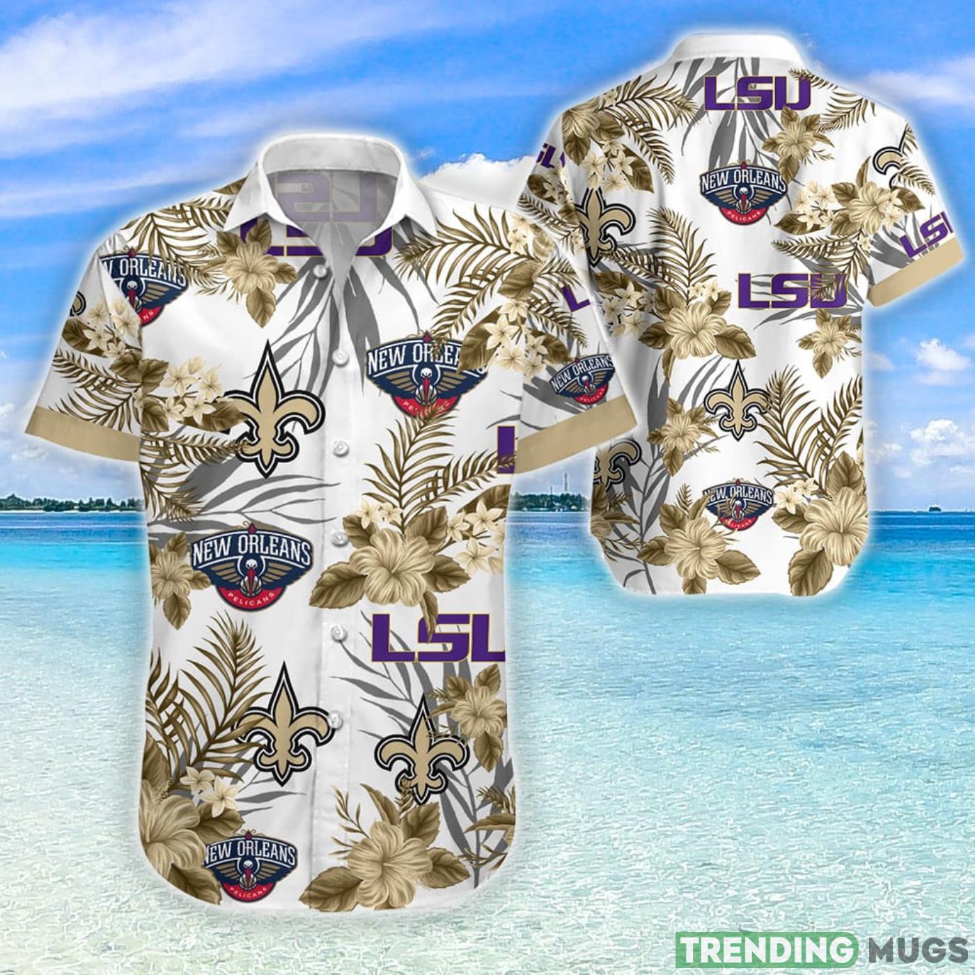 Gold Style Louisiana Aloha Hawaiian Shirt For Fans Product Photo 1 Gold Style Louisiana Aloha Hawaiian Shirt For Fans Product Photo 1