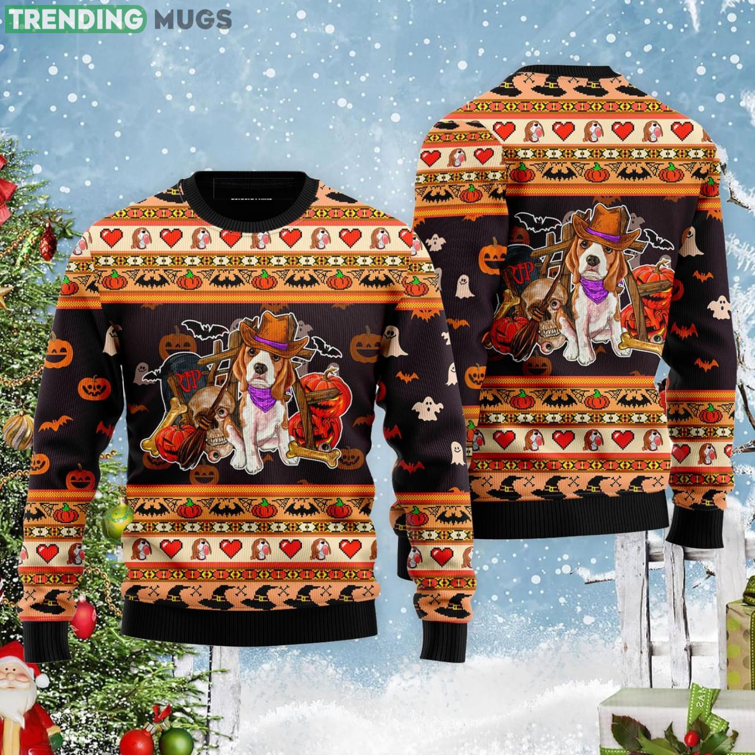 Halloween Beagle Dog Christmas Gift Ugly Christmas Sweater Product Photo 1 Halloween Beagle Dog Christmas Gift Ugly Christmas Sweater Product Photo 1