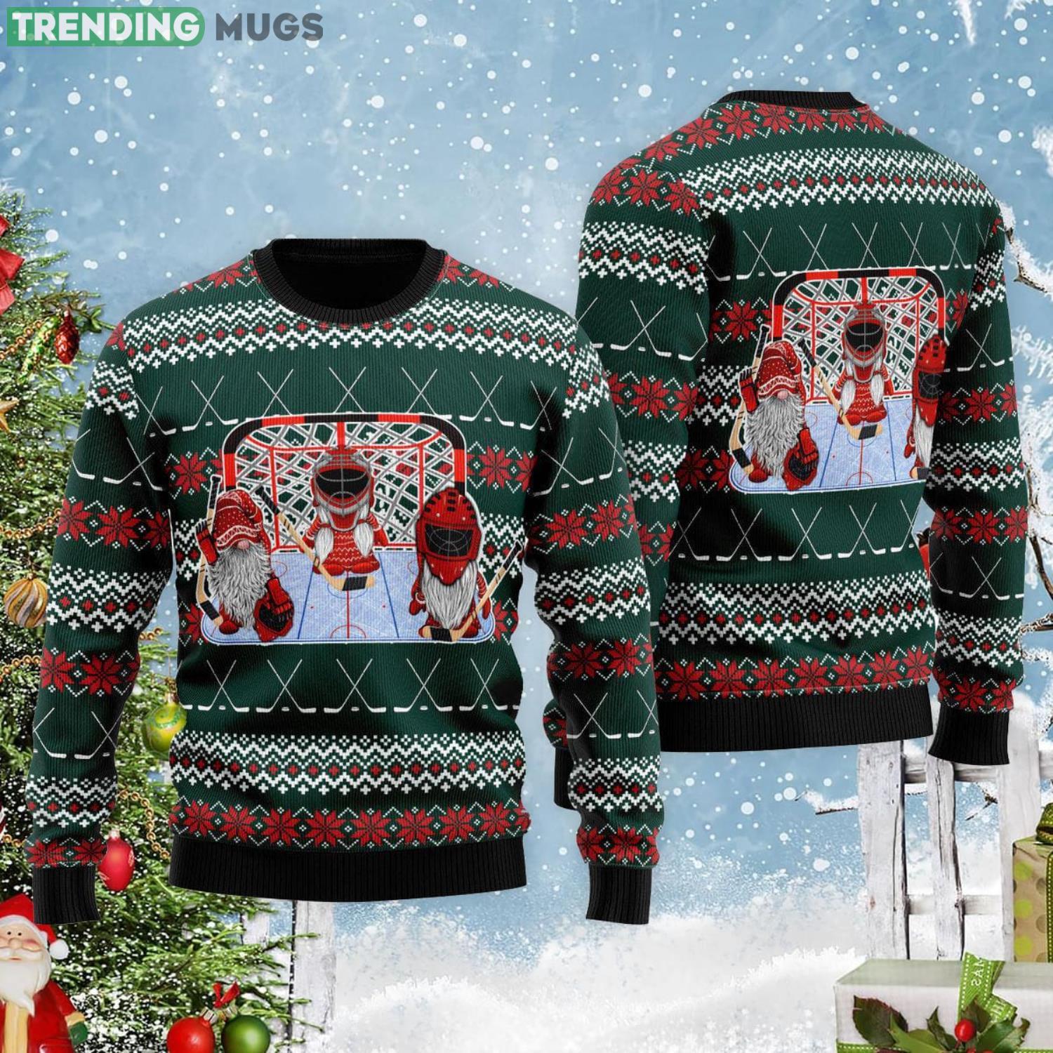 Hockey Gomies Christmas Gift Ugly Christmas Sweater Product Photo 1 Hockey Gomies Christmas Gift Ugly Christmas Sweater Product Photo 1