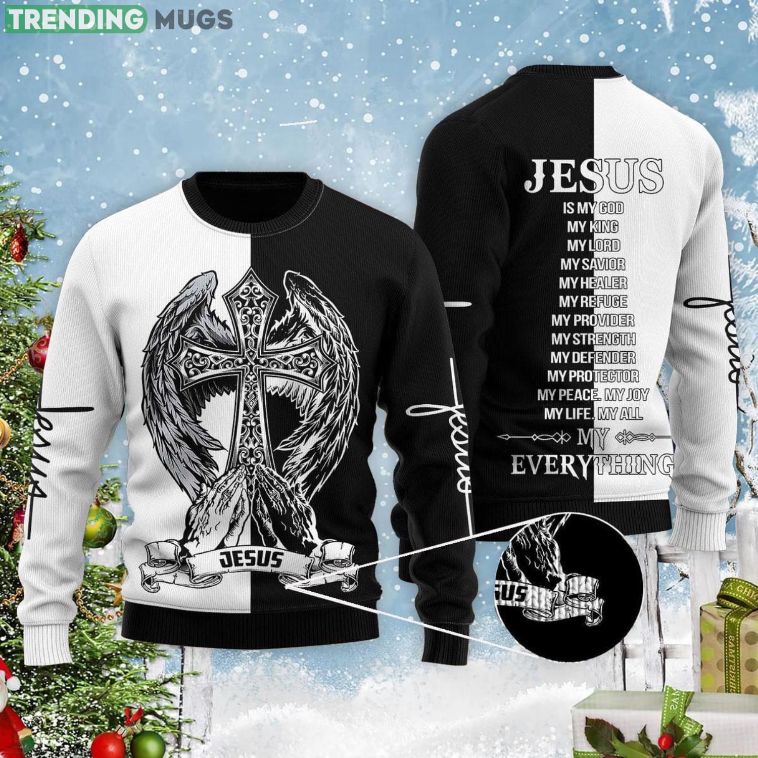 Jesus Is My God My Everything Christmas Gift Ugly Christmas Sweater 3D Sweater Jesus Is My God My Everything Christmas Gift Ugly Christmas Sweater 3D Sweater