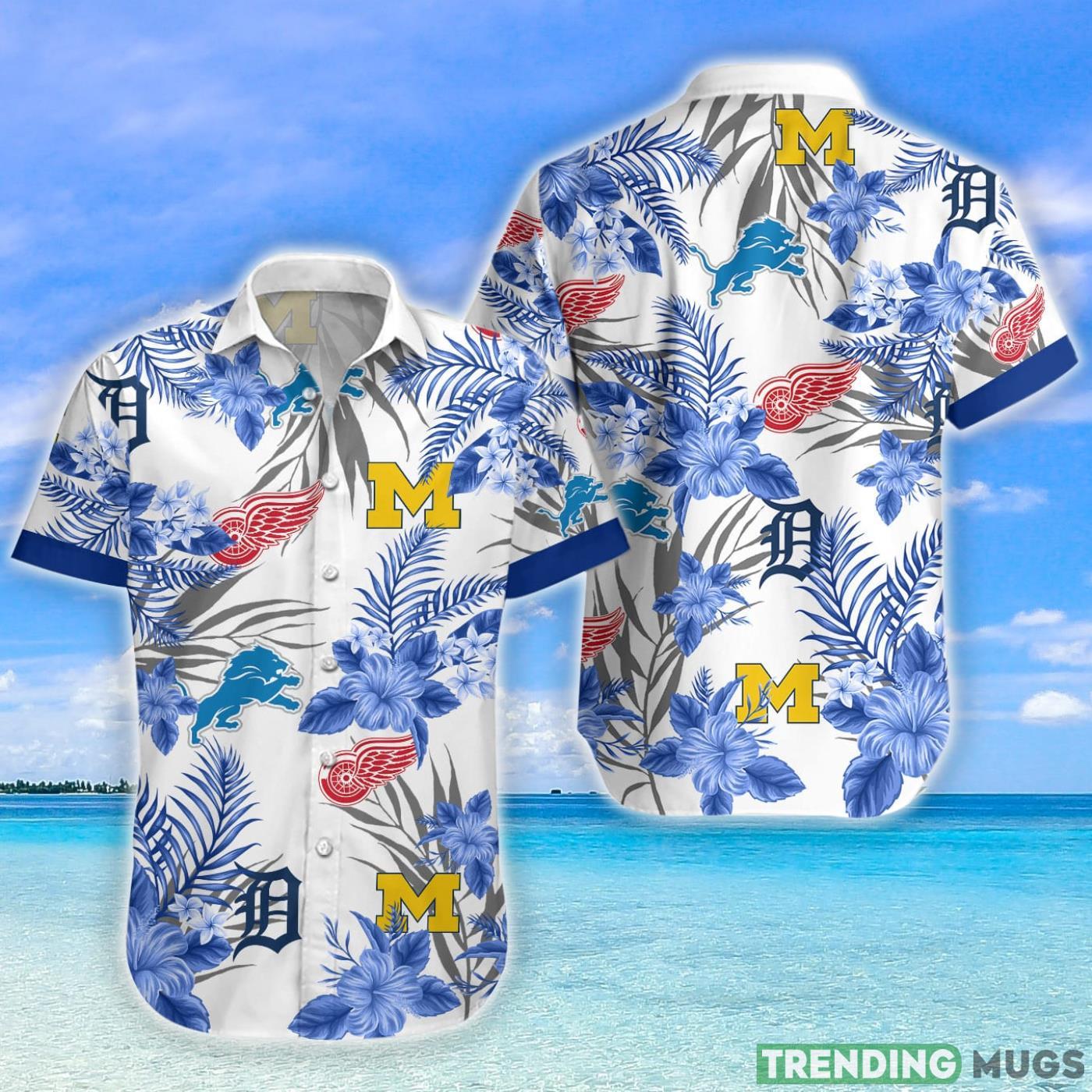 Light Blue Style Michigan Aloha Hawaiian Shirt For Fans Hawaiian Shirt Light Blue Style Michigan Aloha Hawaiian Shirt For Fans Hawaiian Shirt
